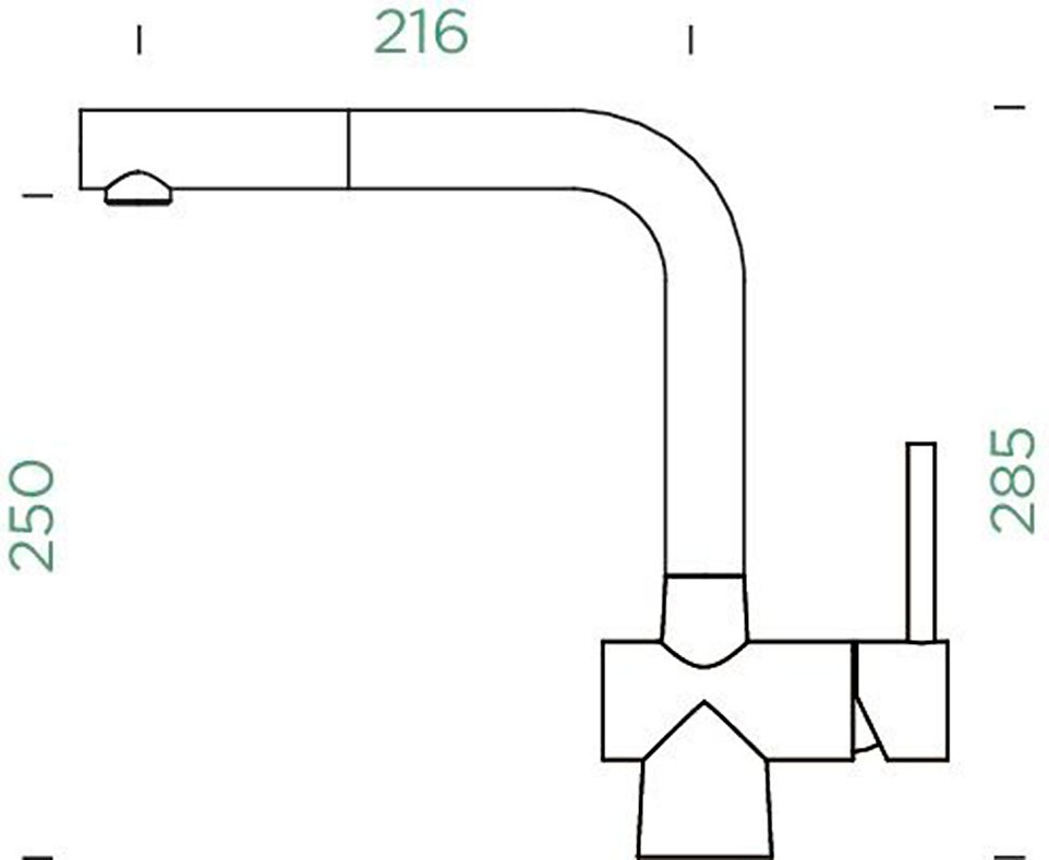 Schock Küchenarmatur »LAIOS SB« ausziehbar, Rückflussverhinderer, Flüsterperlator, Schwenkbereich 360°