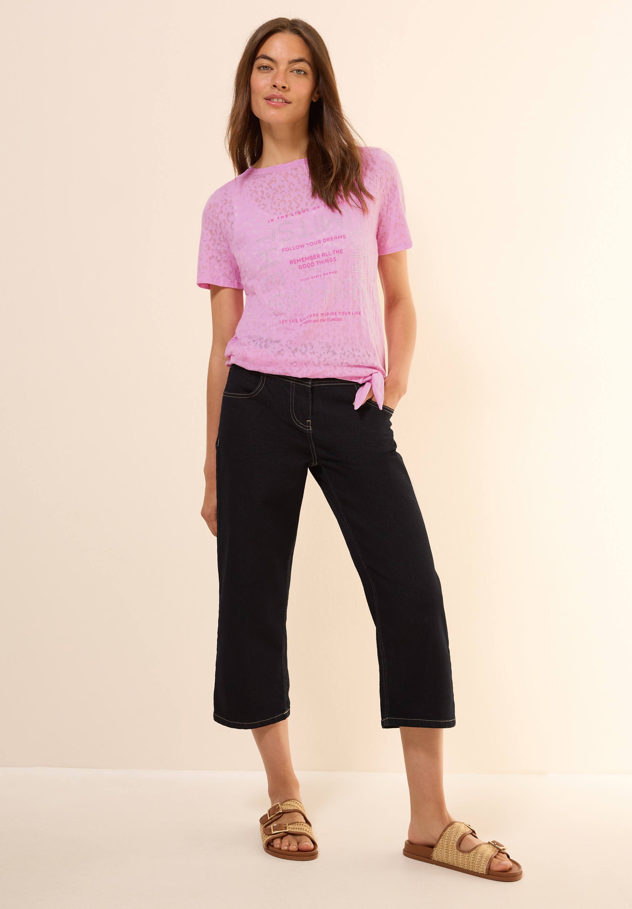 Cecil T-shirt mit Schmucksteinen