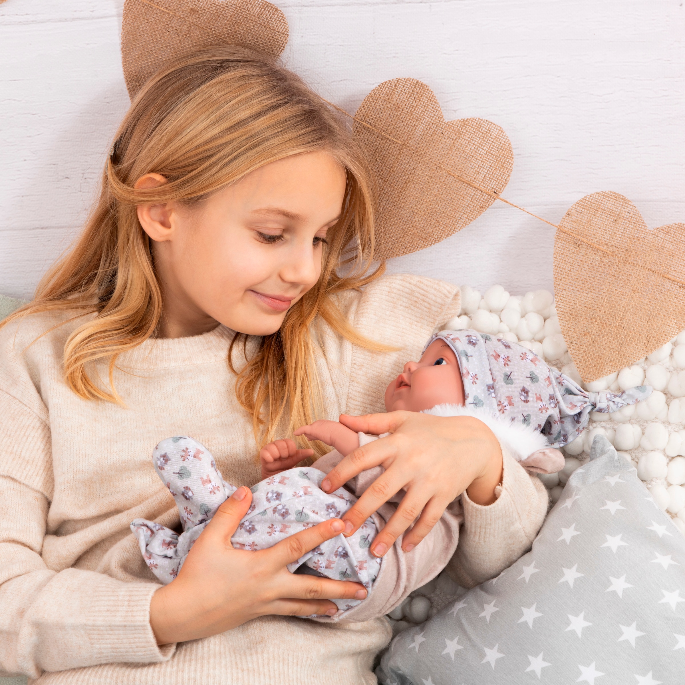 Bayer Babypuppe »Reborn Baby, 38 cm braun«