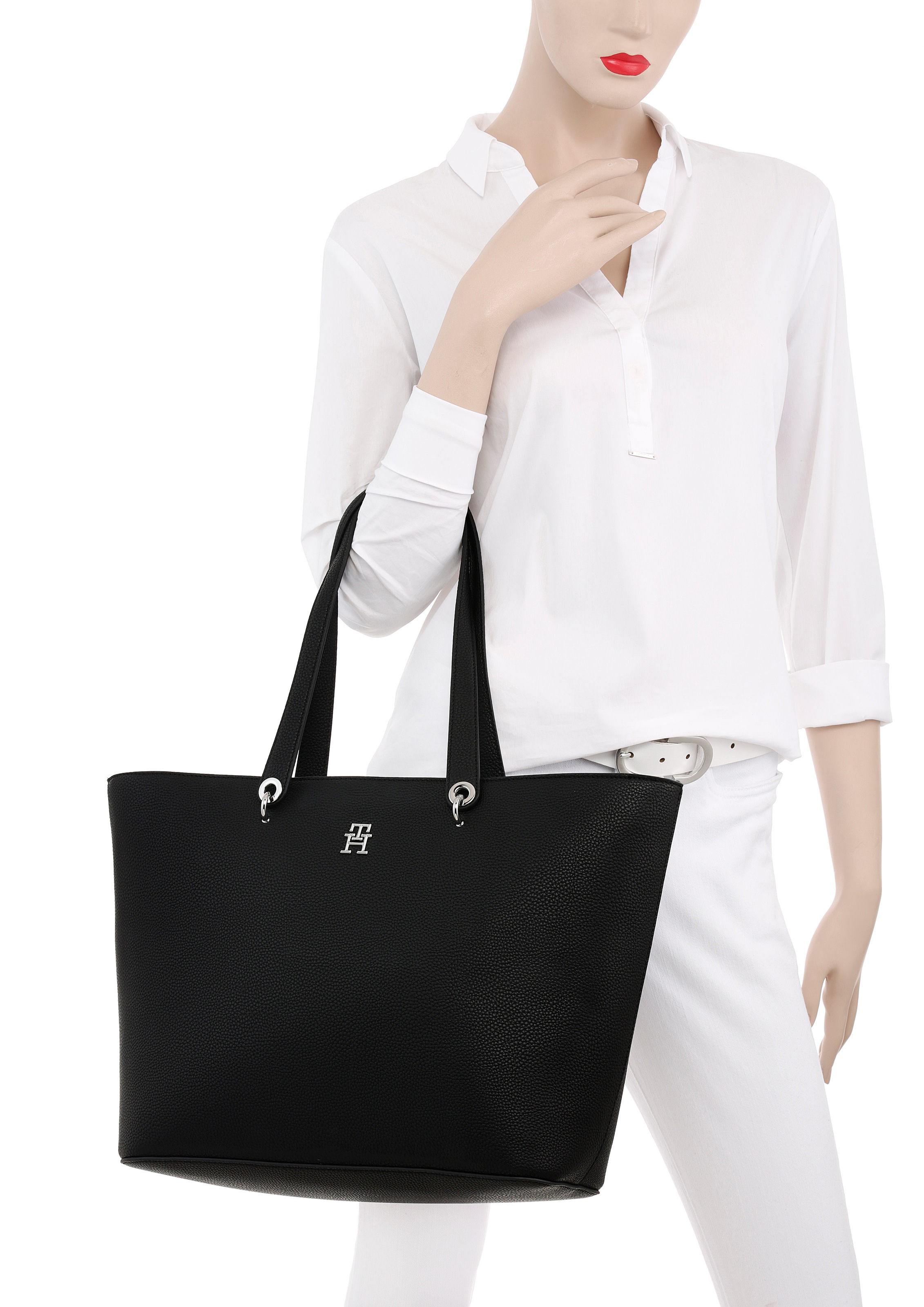 Tommy Hilfiger Shopper »TH EMBLEM TOTE« mit TH-Emblem vorne