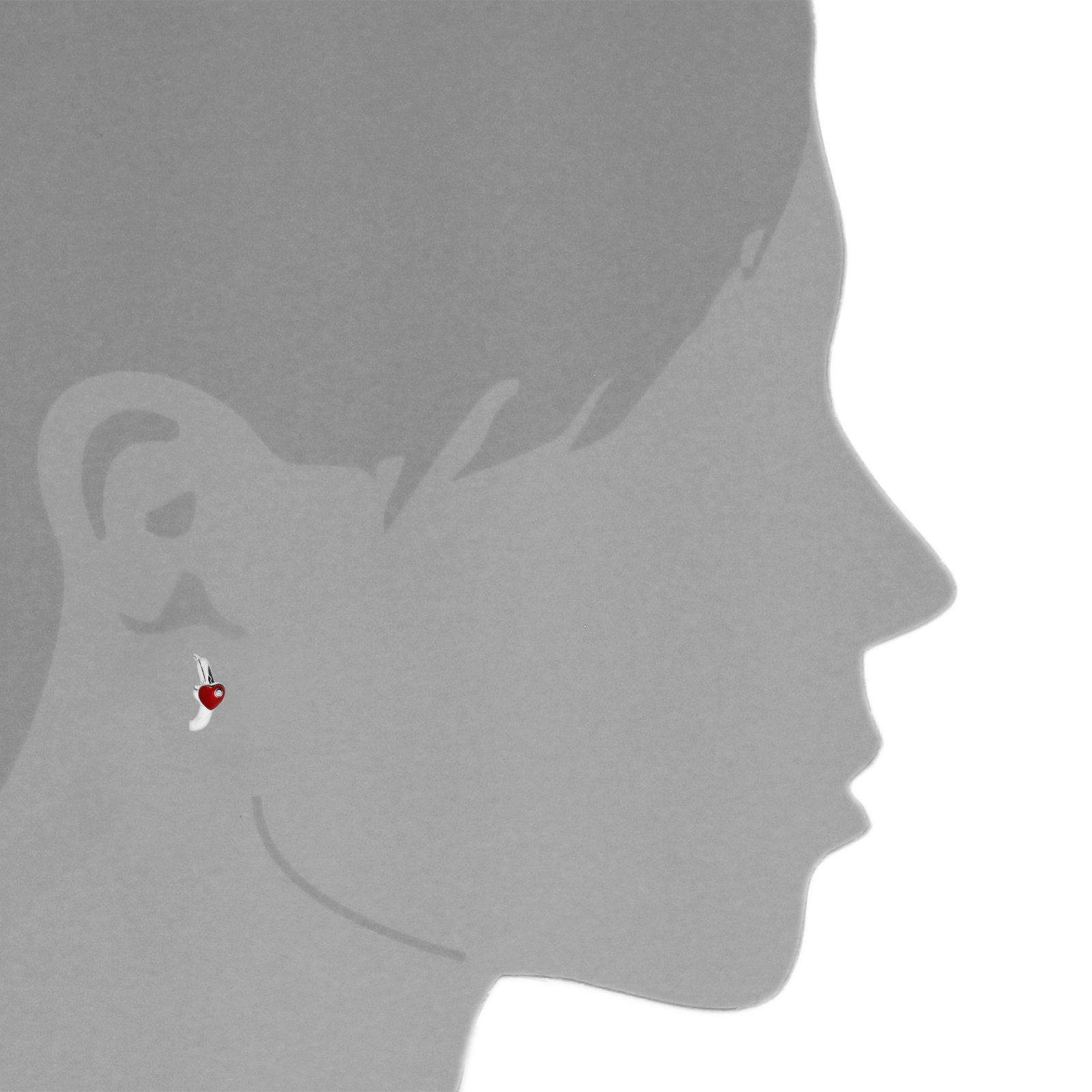 OSTSEE-SCHMUCK Paire de créoles »Ostsee-Schmuck Creole kleines Herz Creole kleines Herz«