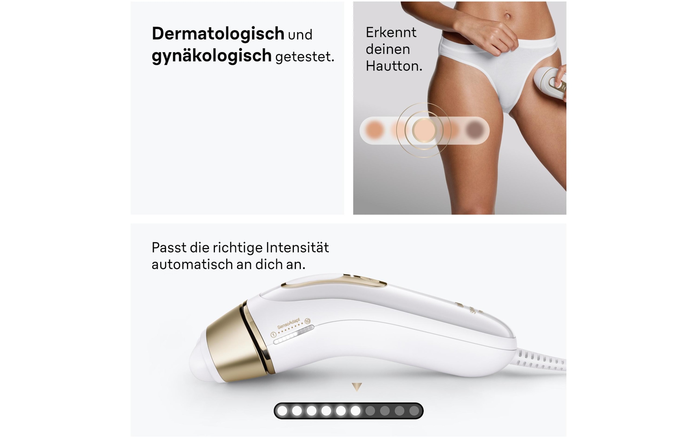 Braun Épilateur IPL »Silk-expert Pro IPL PL5431« 400.000 Lichtimpulse dauerhafte Haarreduktion, mit Tasche, Venus Rasierer, 4 Aufsätze