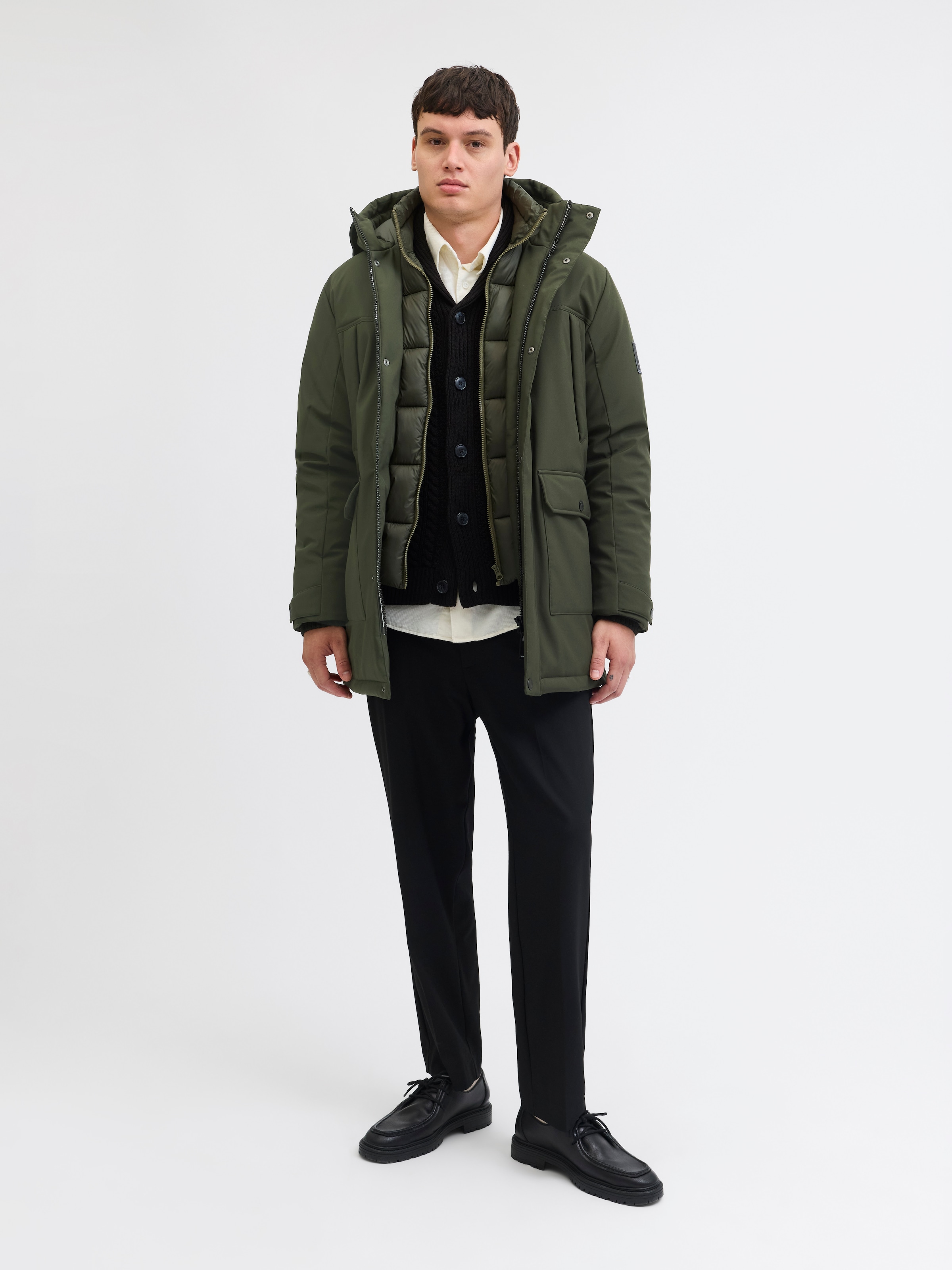 Jack & Jones Parka »JJFINN SOFTSHELL PARKA« mit Kapuze