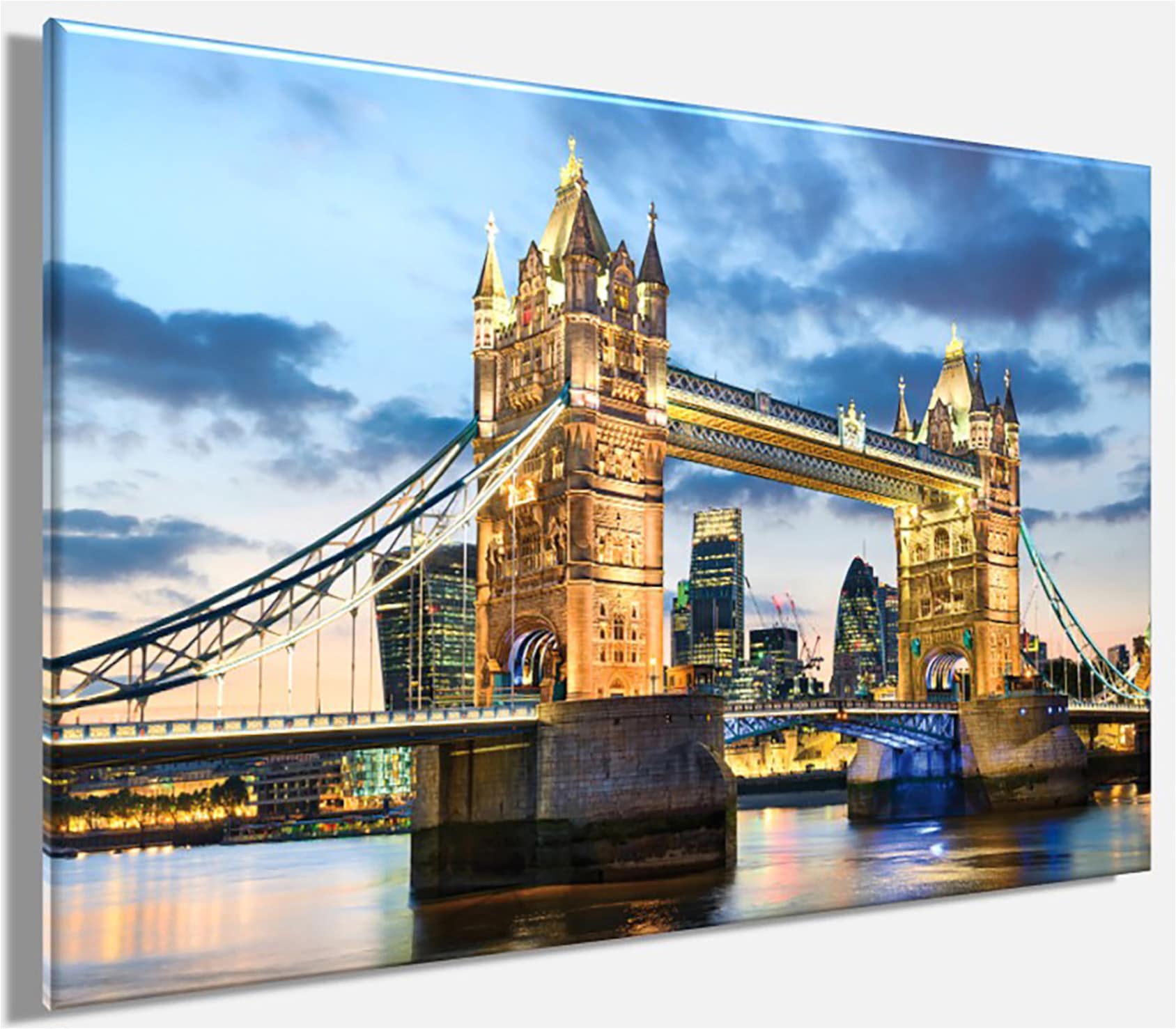 Bönninghoff Leinwandbild »Wandbild TOWER BRIDGE 60x90 cm – Leinwandbild Keilrahmen Deko modern« Brücken | Gebäude | Grossbritannien | London | Skyline | Stadt | Städte 1 Stk. tlg. auf Keilrahmen gespannt