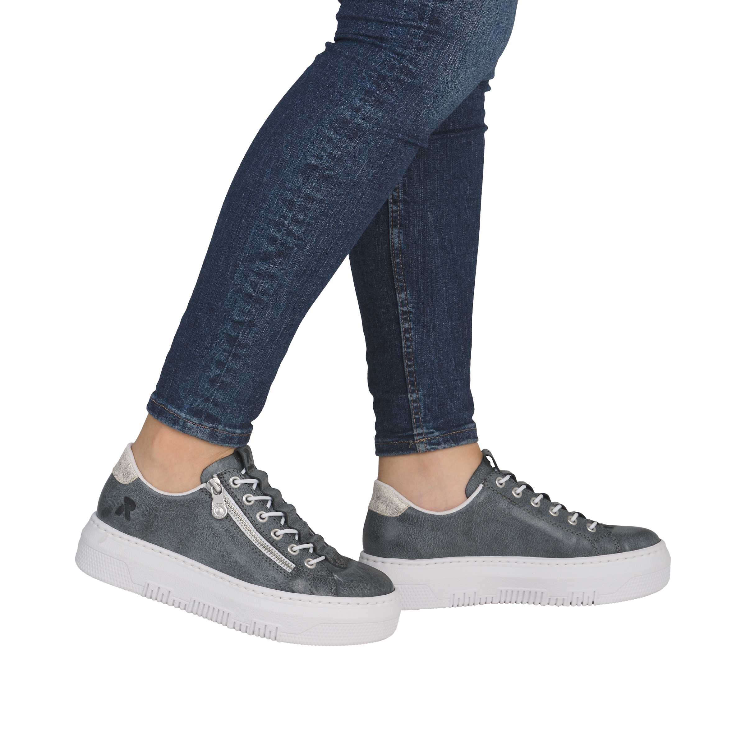 Rieker Baskets à plateforme  Baskets, baskets slip-on, chaussons avec rembourrage en peau de mouton