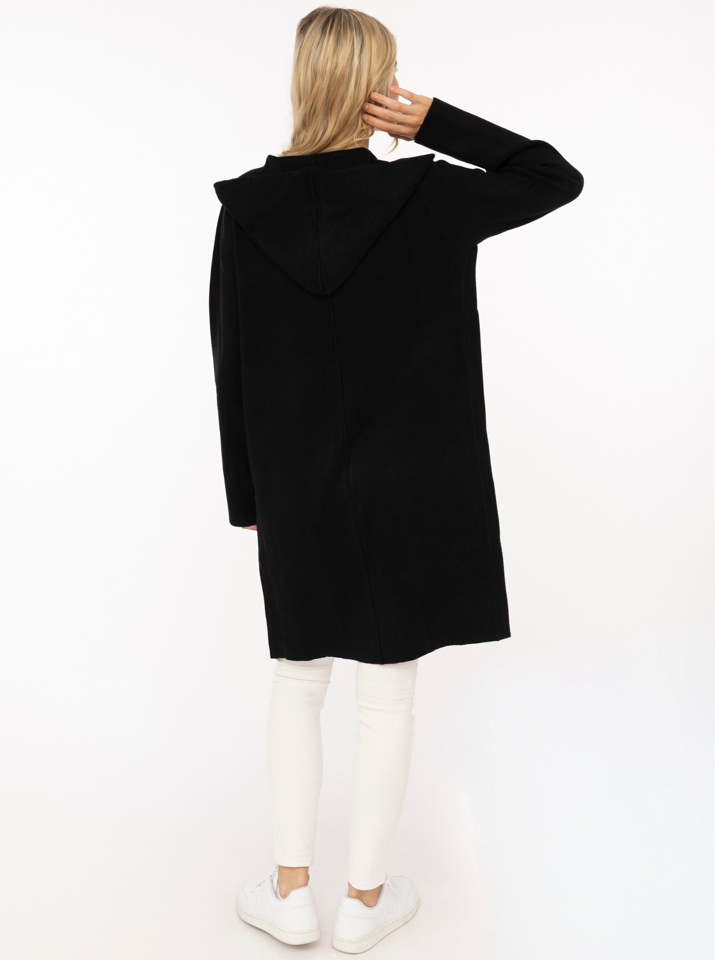 Zwillingsherz Cardigan »"Janina"« capuche, poches, manches longues, longueur genoux, sans fermeture