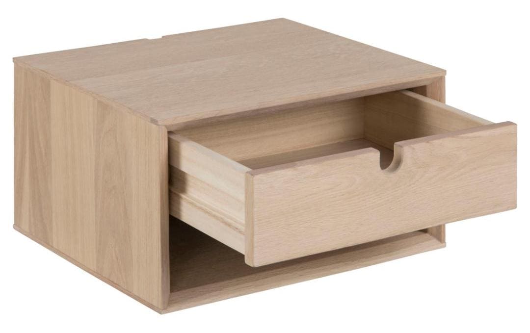 AC Design Nachttisch »Century Nachtkommode« Nachtschrank, Eiche Furnier, Schublade, Wandbefestigung