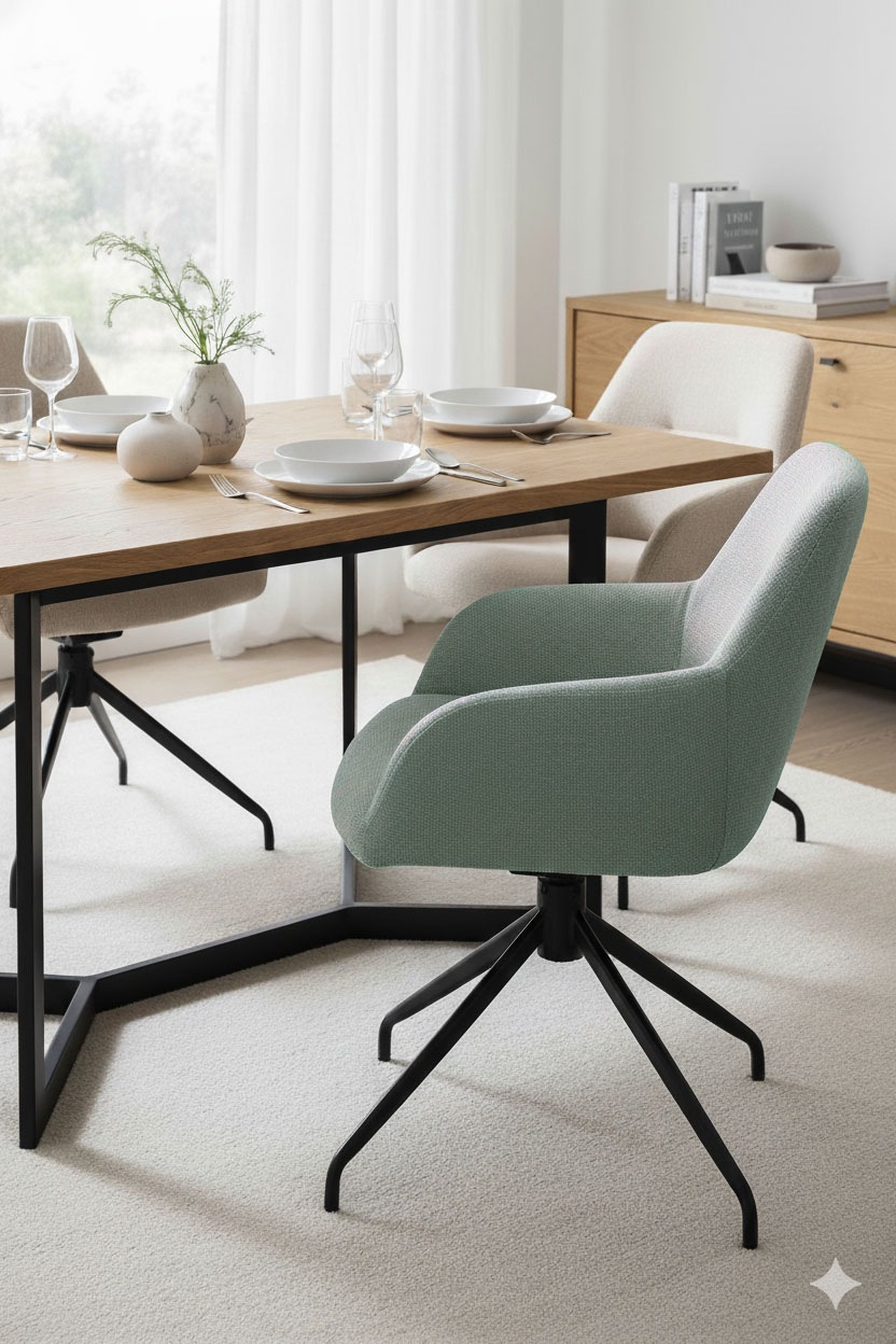 HELA Chaise avec accoudoirs »TRIEST« (Ensemble) 1 cuisfauteuil pivotant à 360°, cadre plié, fonction relax, accoudoirs