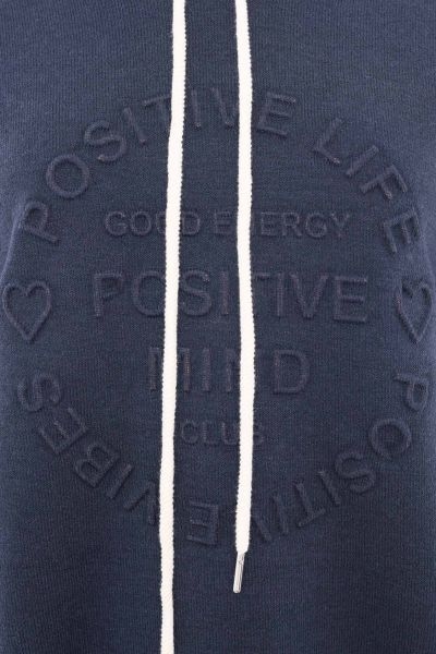 Zwillingsherz Hoodie »"Positive Mind"«, Kapuze, 3/4 Arm, tonaler Schriftzug vorn, Kordelzug
