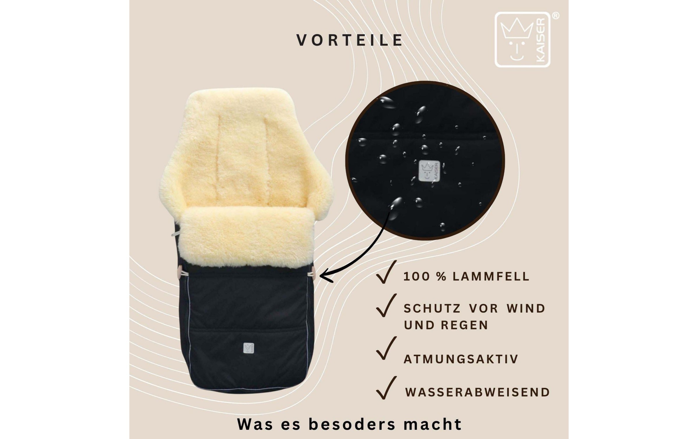 Kaiser Fusssack »Dublas 2.0 aus Lammfell«