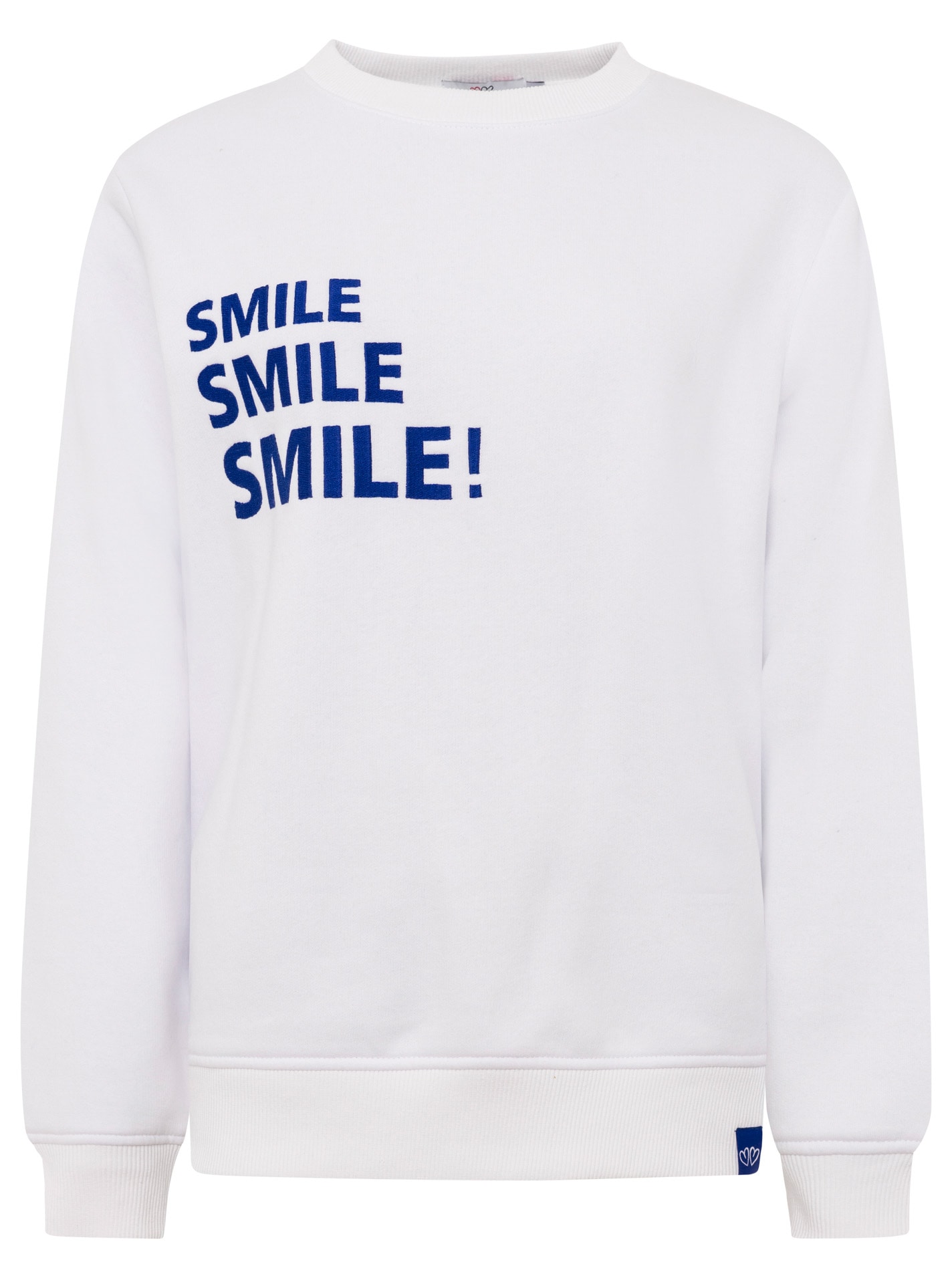 Zwillingsherz Hoodie »"Smile Smile Smile"«, Rundhals, Stickerei in Neon, fröhliche Botschaft
