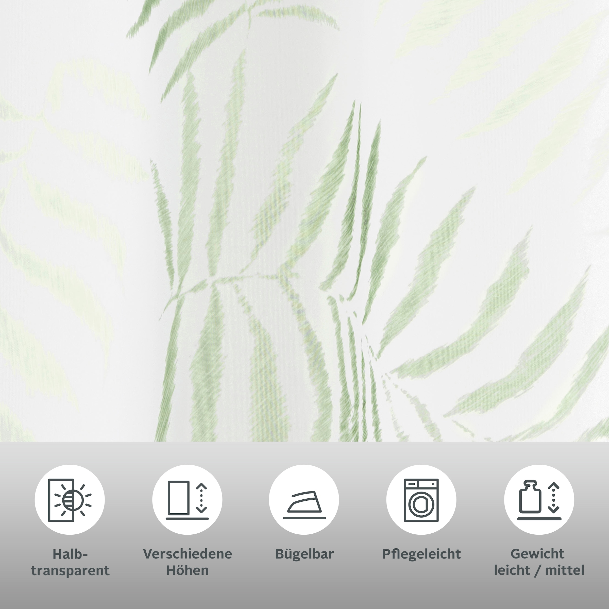 my home Gardine »Paula« Ösen 1 Stk. tlg. Halbtransparent, Voile, Polyester