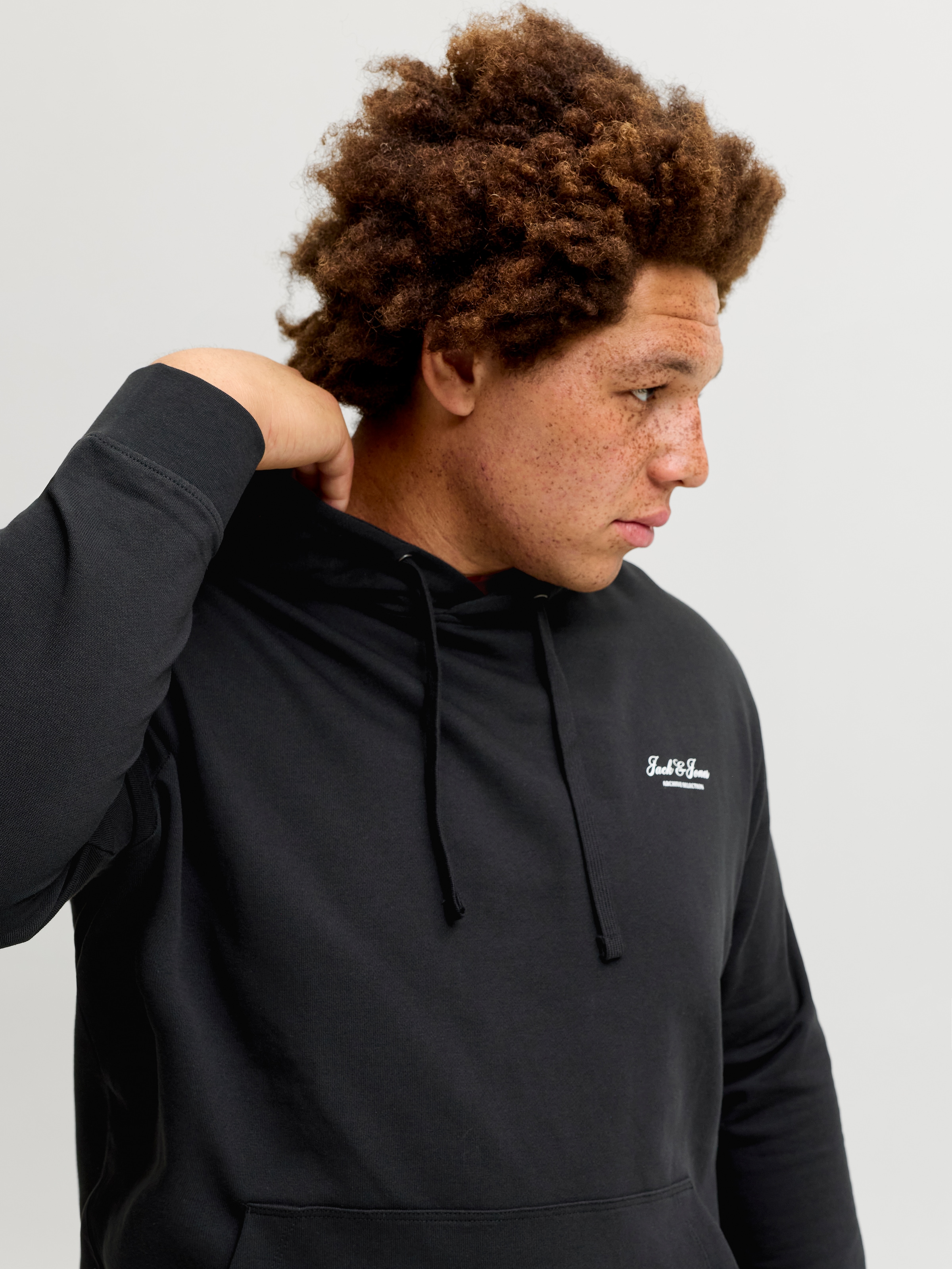 Jack & Jones PlusSize Sweat à capuche »JJEARCHIVE GRAPHIC SWEAT HOOD SN PLS«, mélange coton, coupe régulière
