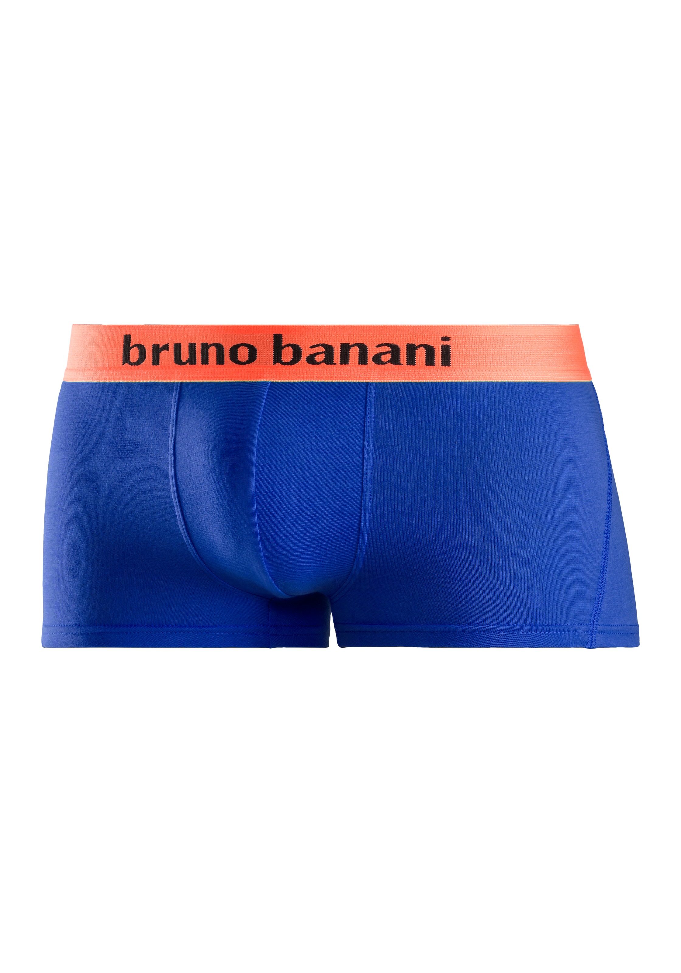 Bruno Banani Hipster Packung, 4 Stk. knapp sitzende Boxershorts mit Logo Webbund aus Baumwollmischung