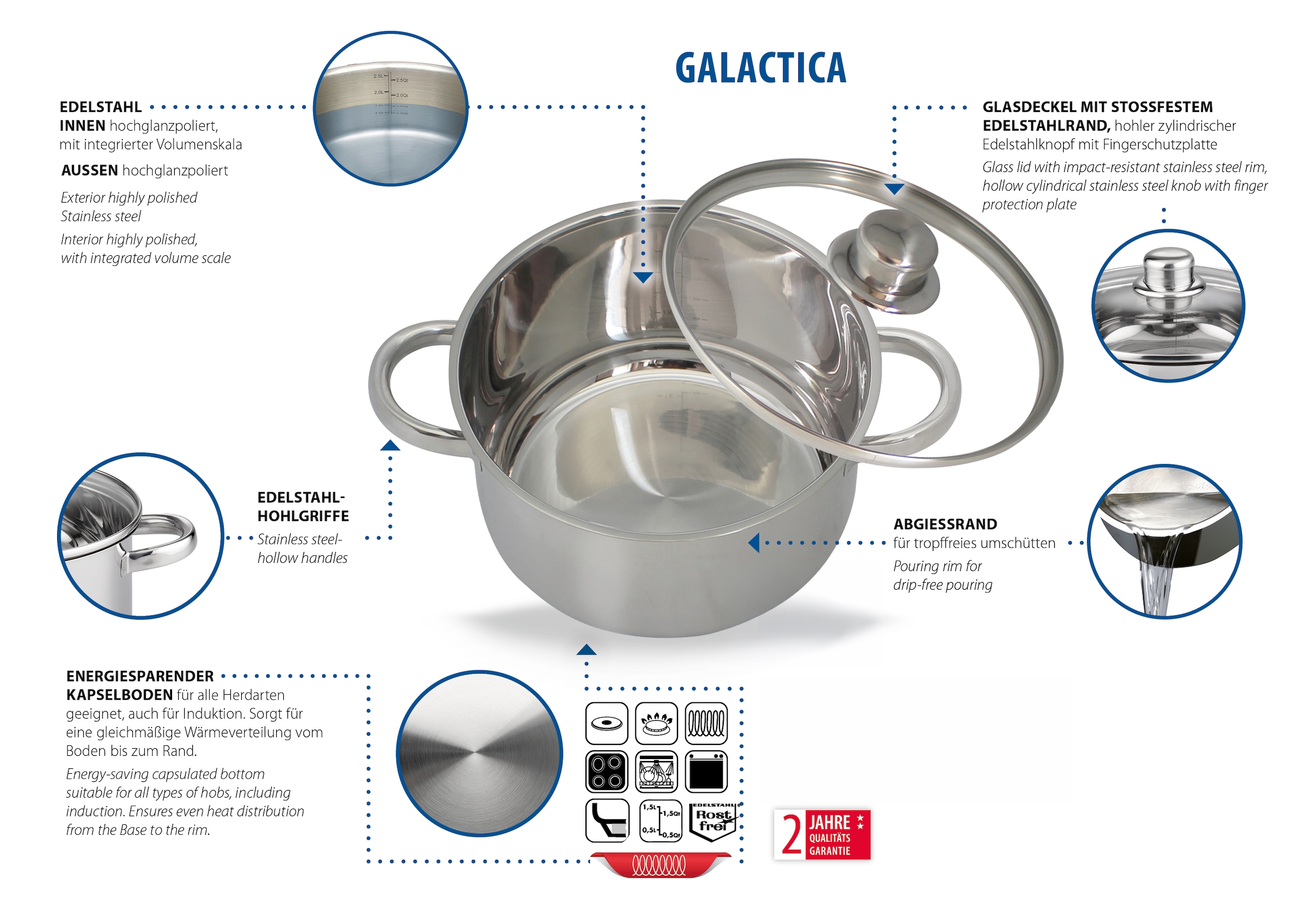   Einkochtopf »Entsafter Galactica« Edelstahl