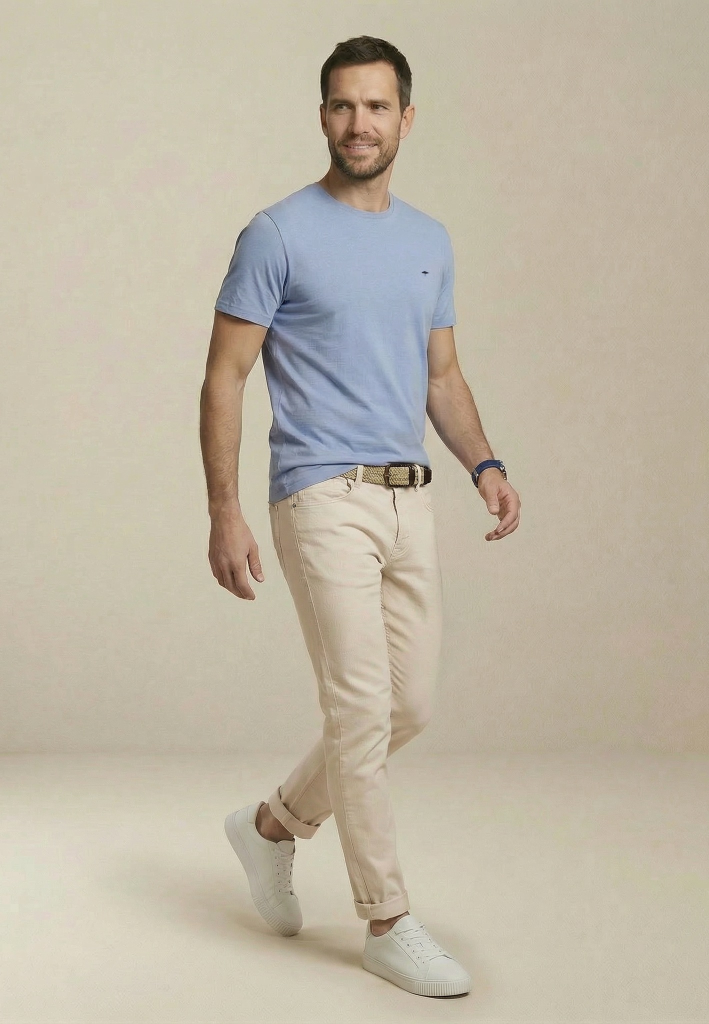 FYNCH-HATTON T-shirt Coupe normale, manches courtes, longueur couvrant les hanches, en coton