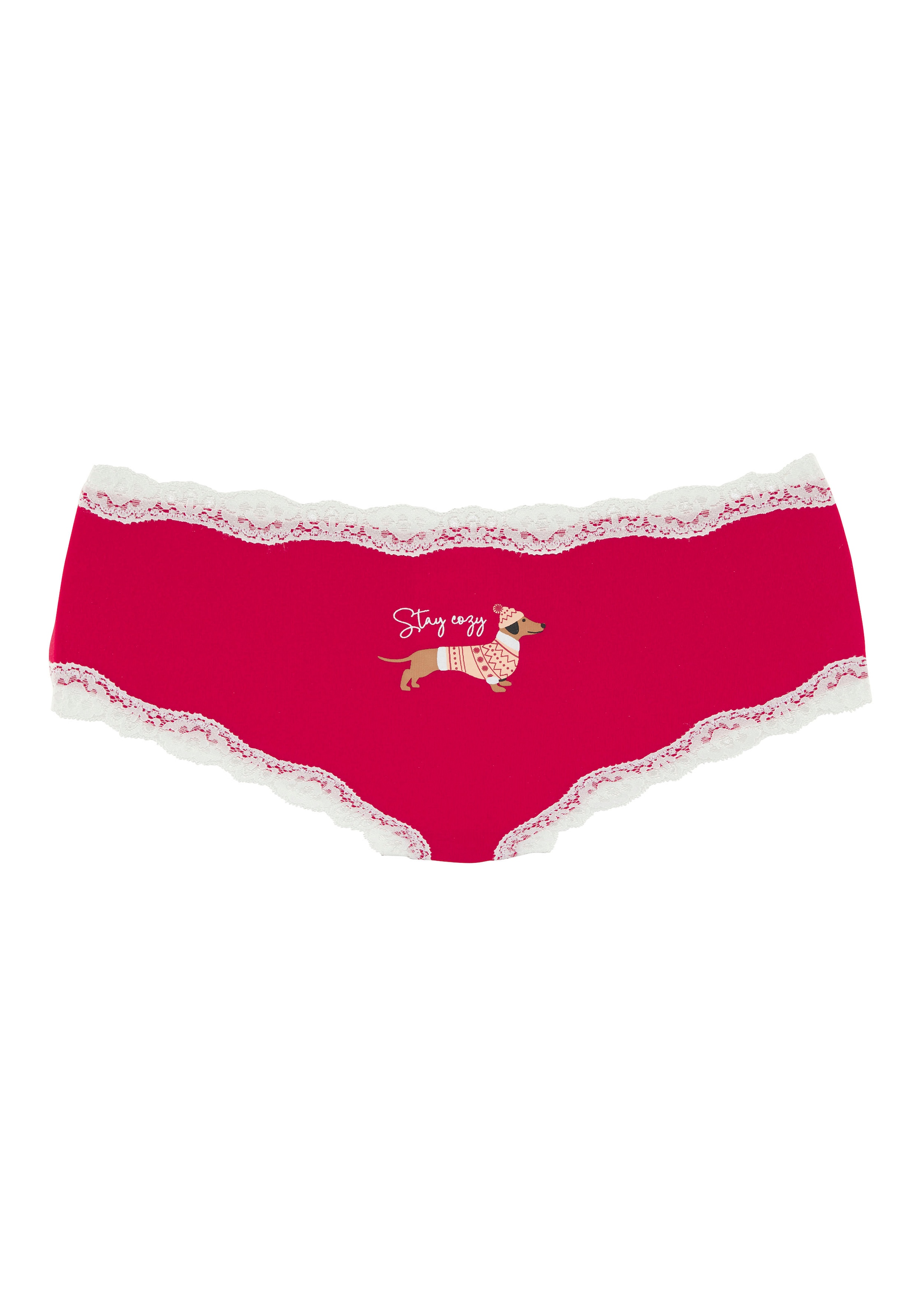 LASCANA Hipster Paquet, 2 cuis avec dentelle florale