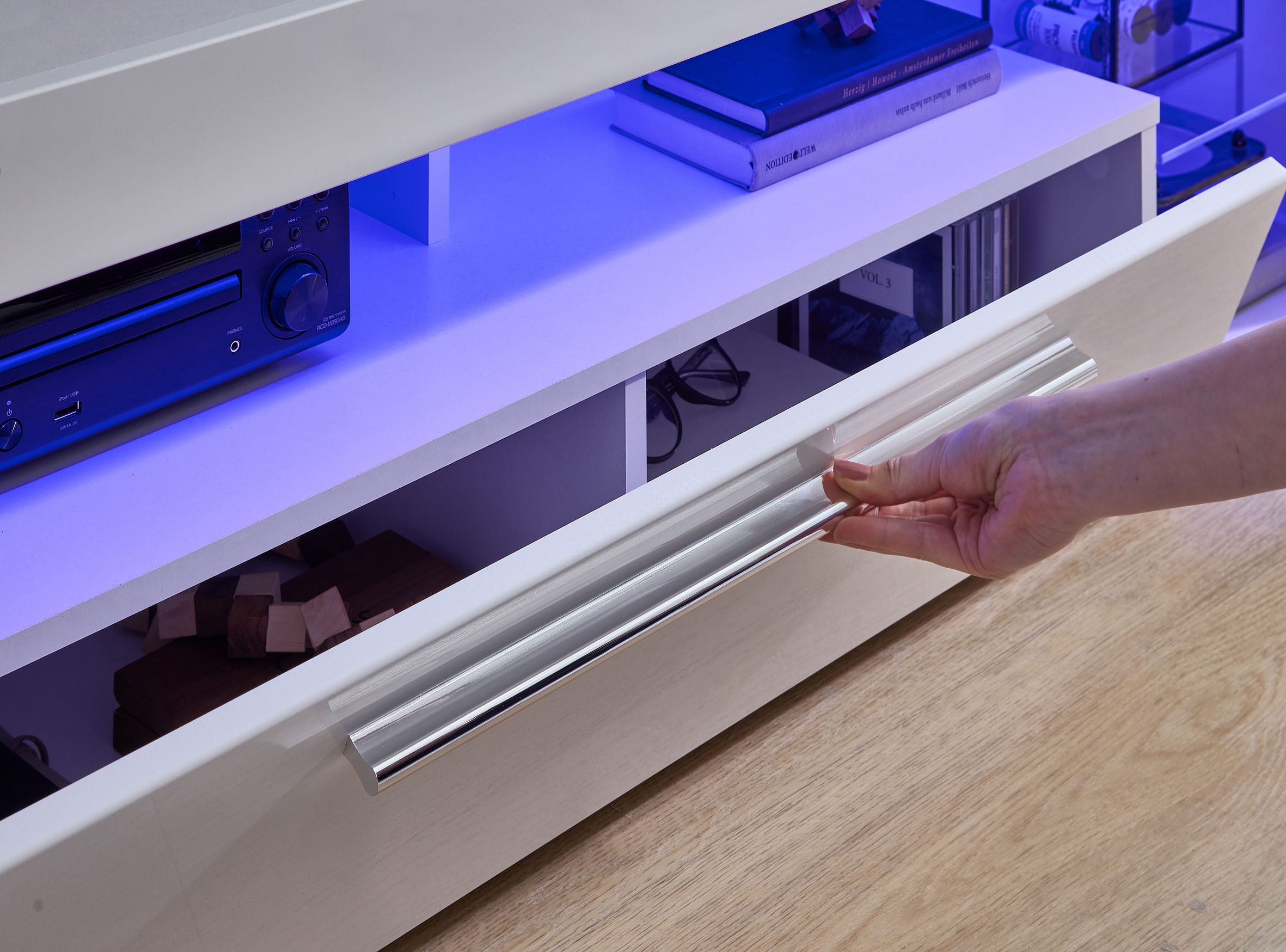 Stolkom Meuble TV »Goal« Oberboden bis 25 kg belastbar, 1 Klappe mit Griff