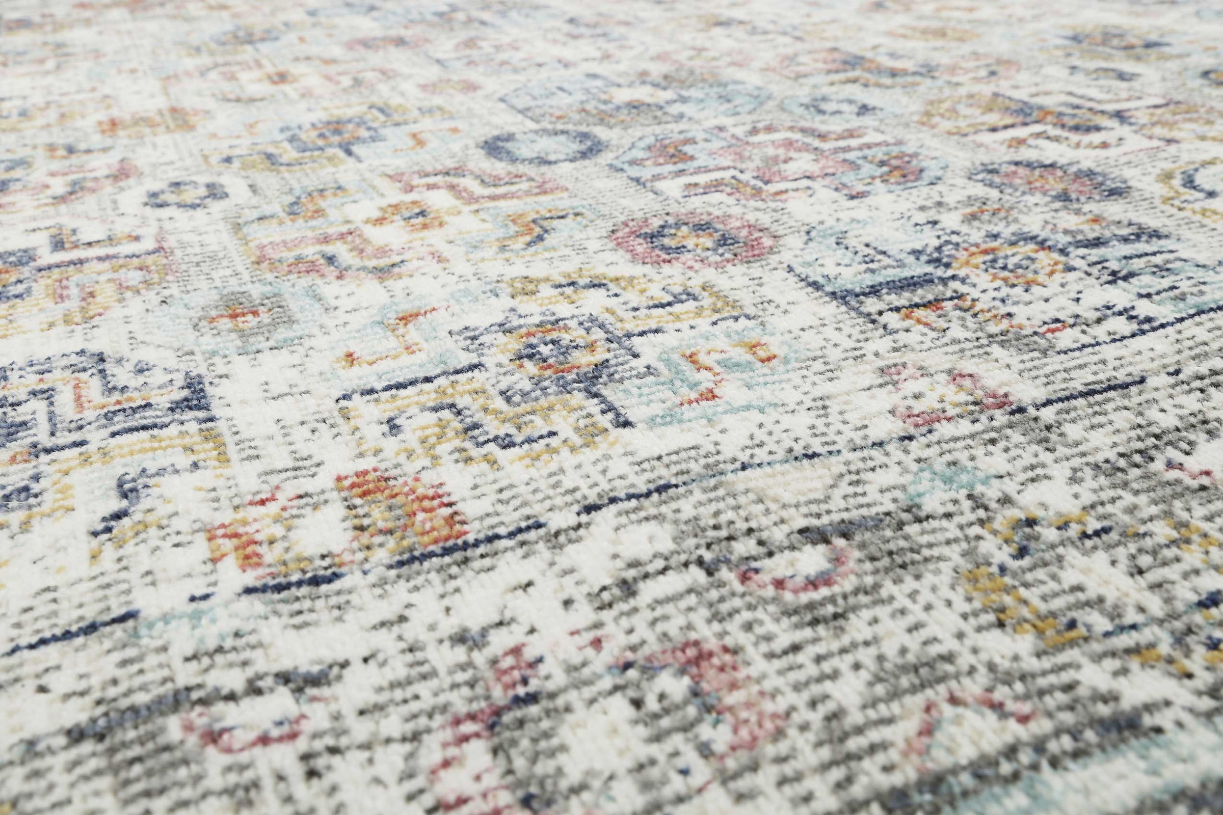 Wecon home Tapis d'extérieur »Geneva« Rectangulaire 4 mm Höhe wetterfest und farbecht im Antik Design für Balkon, Küche, Wohnzimmer