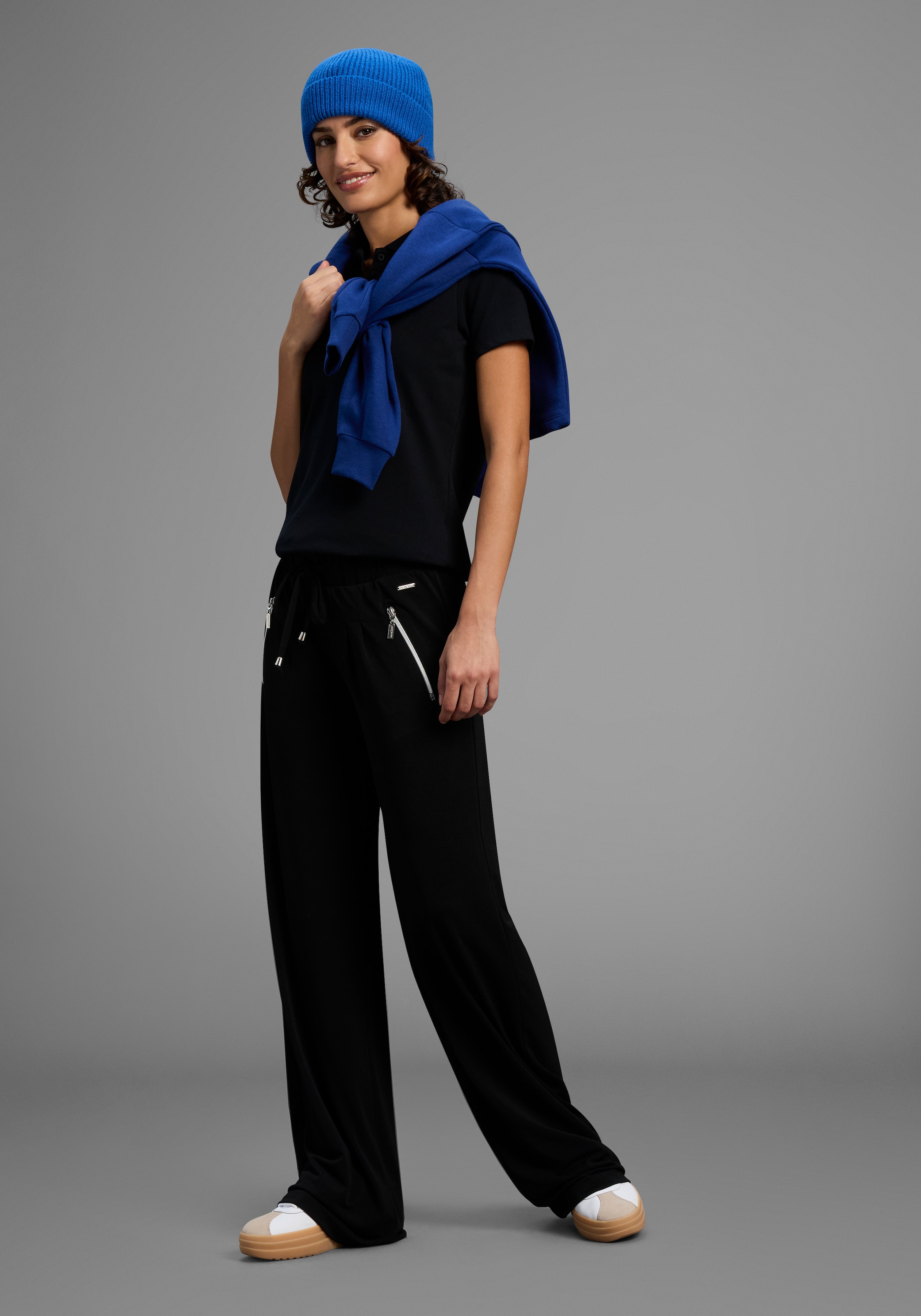 Laura Scott Pantalon en jersey  Bequemer Stoff mit Reissverschlusstaschen