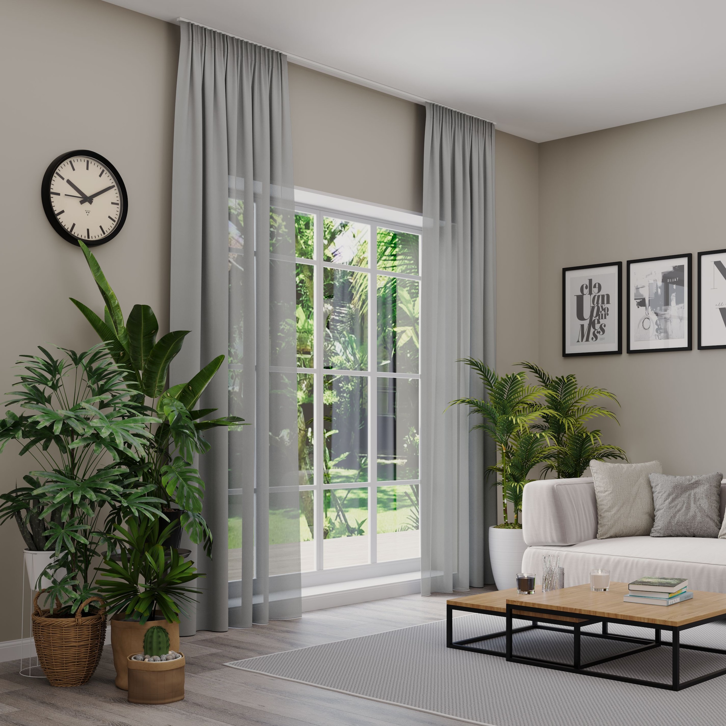 Neutex for you! Rideau sur mesure »EVA« Bande multifonctionnelle 1 cuis tlg. Uni-Voile mit elegantem Glanz