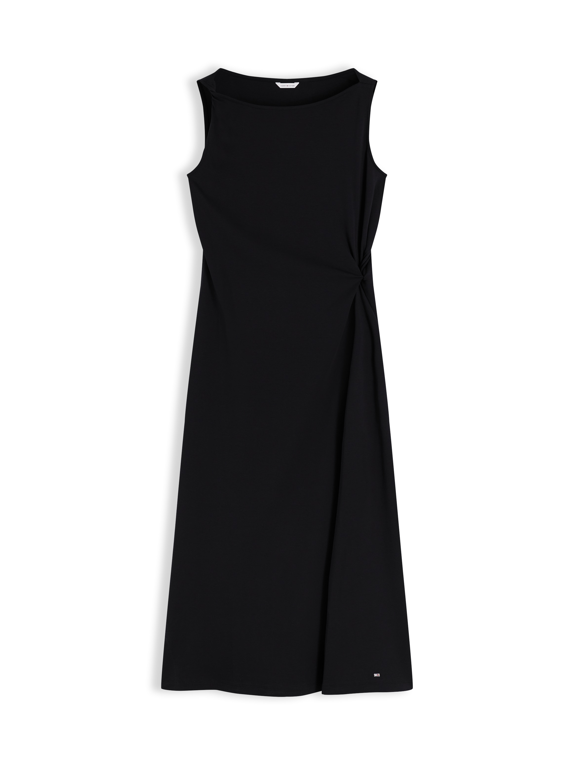 Tommy Hilfiger Jerseykleid »INTERLOCK KNOT DETAIL DRESS« Ohne Tasche Baumwolle, Interlock