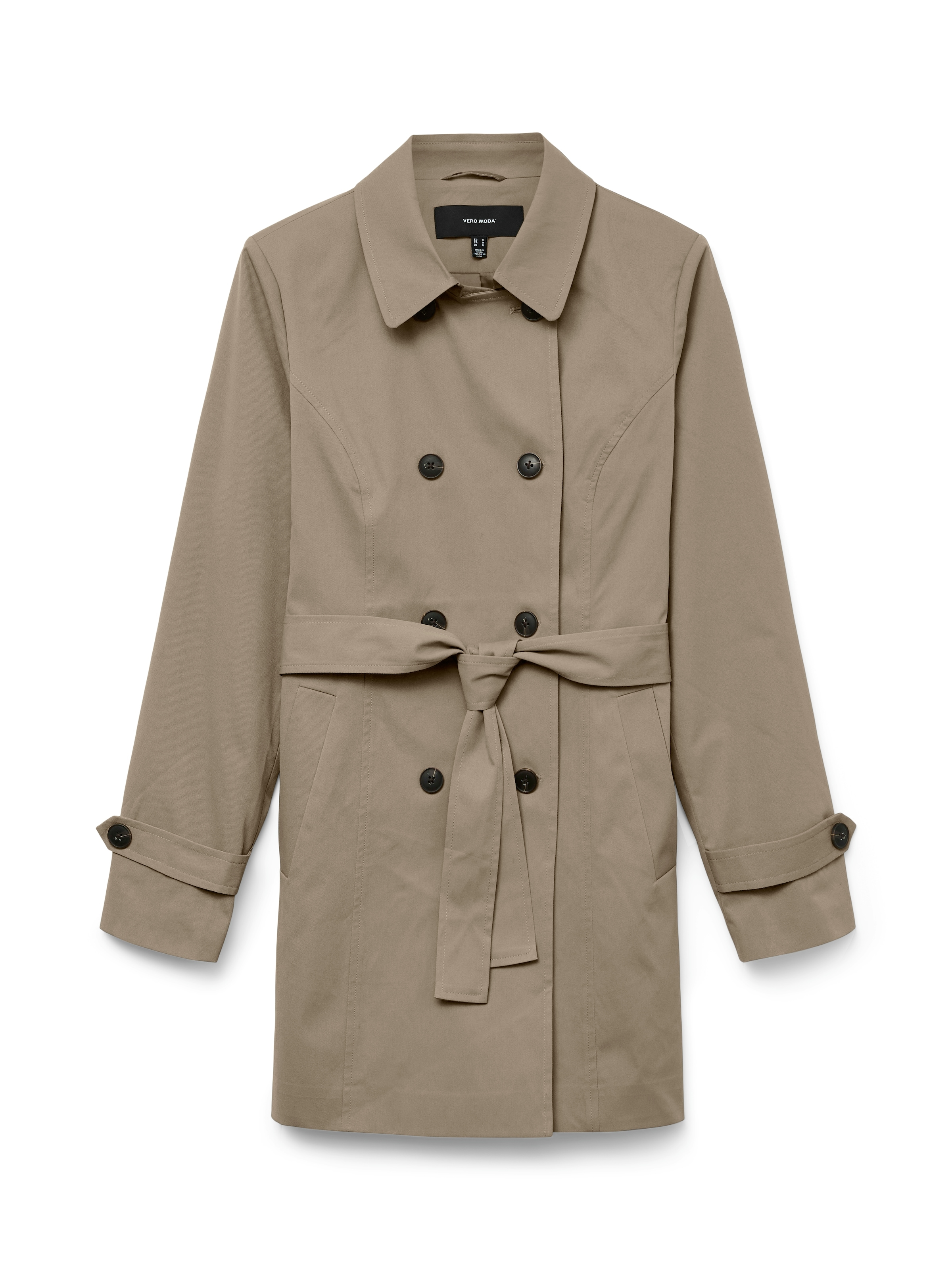 Vero Moda Trench-coat »VMCHELSEA OLIVIA TRENCHCOAT NOOS« kurzer 2-Reiher mit abnehmbarem Bindegürtel
