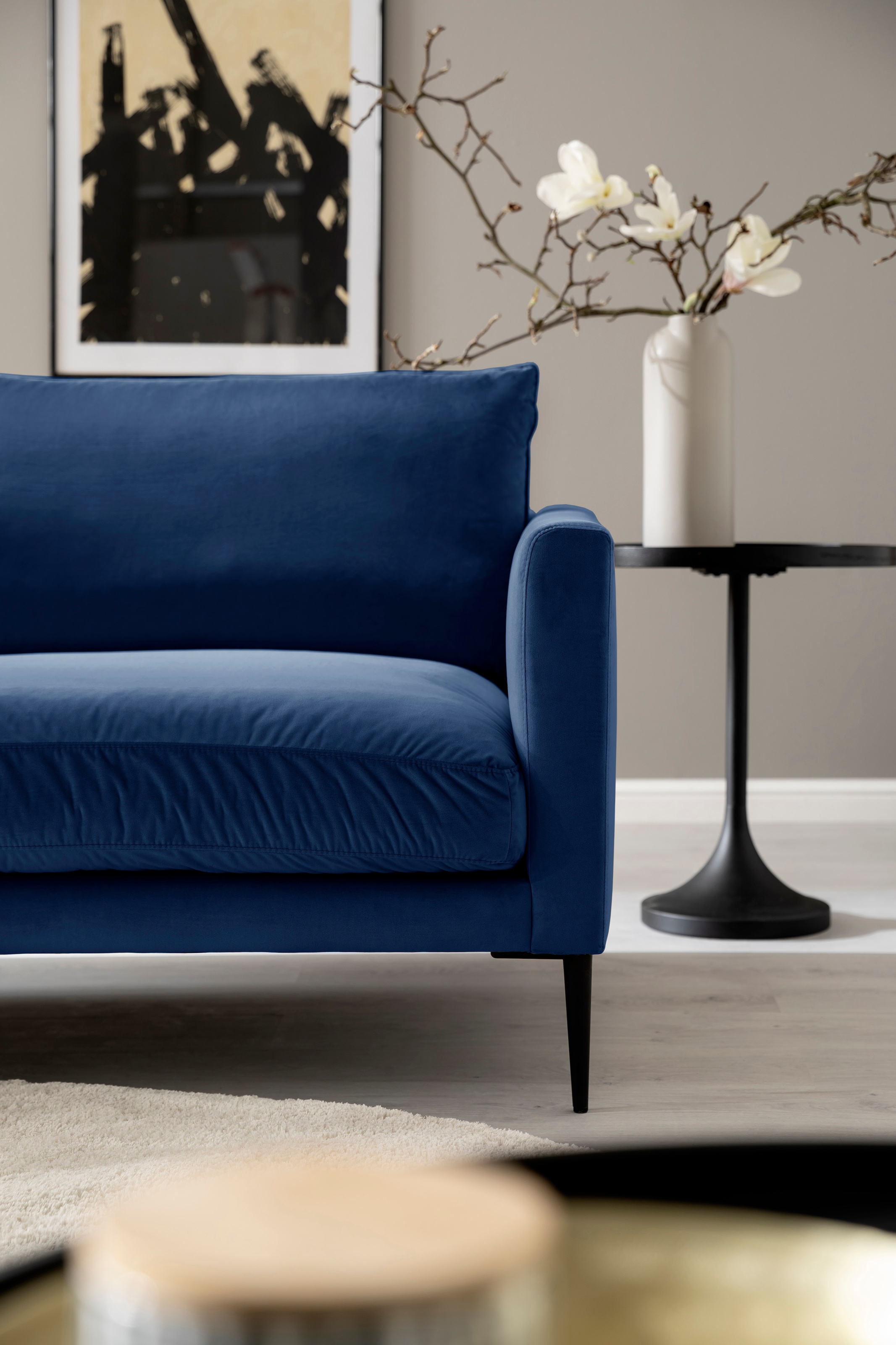 Trends by HG Polsterecke »Svea L-Form« Ottomane rechts oder links, mit Metallfuss, frei im Raum stellbar