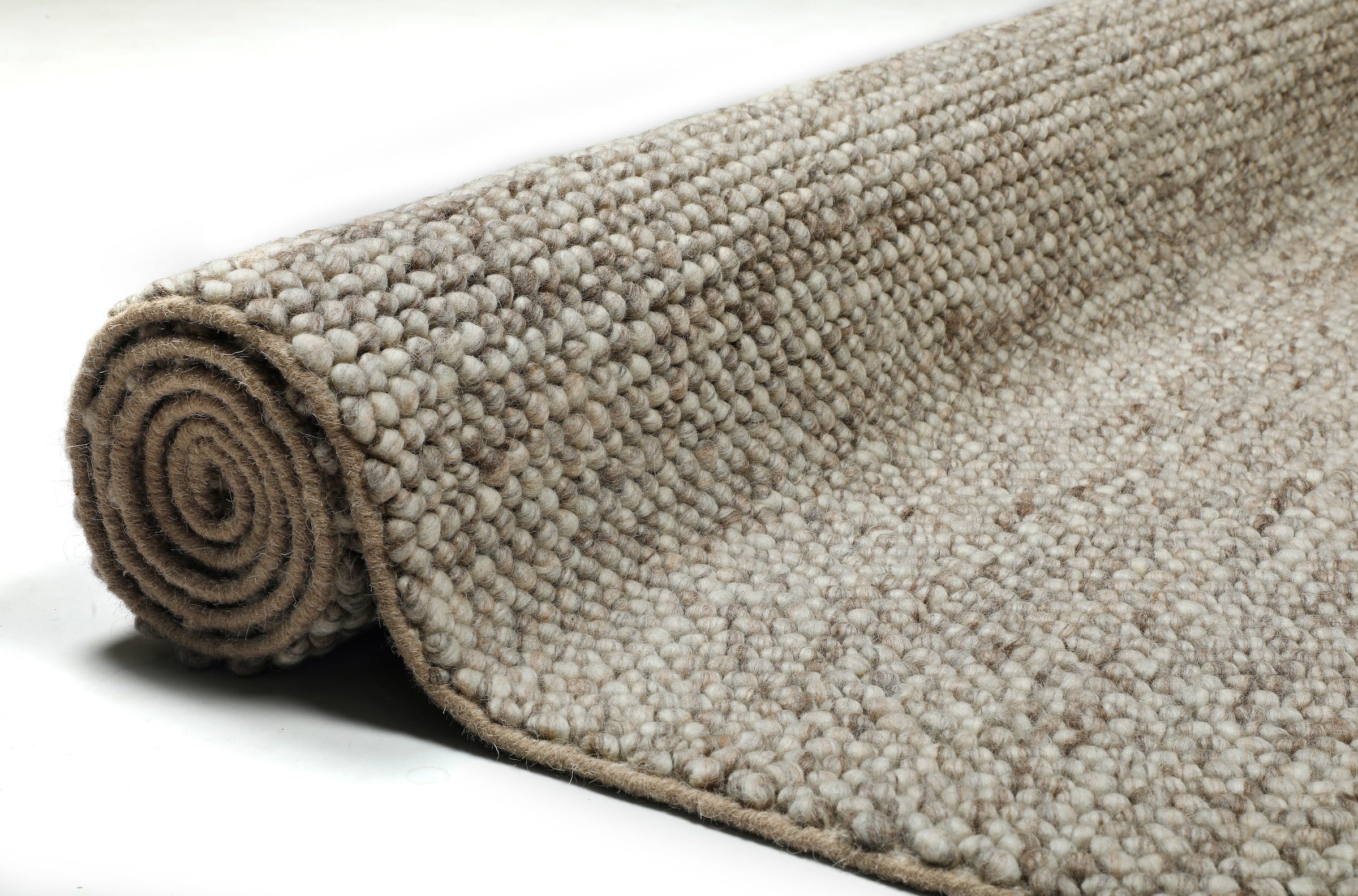 GOODproduct Wollteppich »Wolly, Wolle, in Standard und Premium Qualität« rechteckig 14 mm Höhe handgewebt, Handweb Teppiche, Skandi, Wohnzimmer, Schlafzimmer