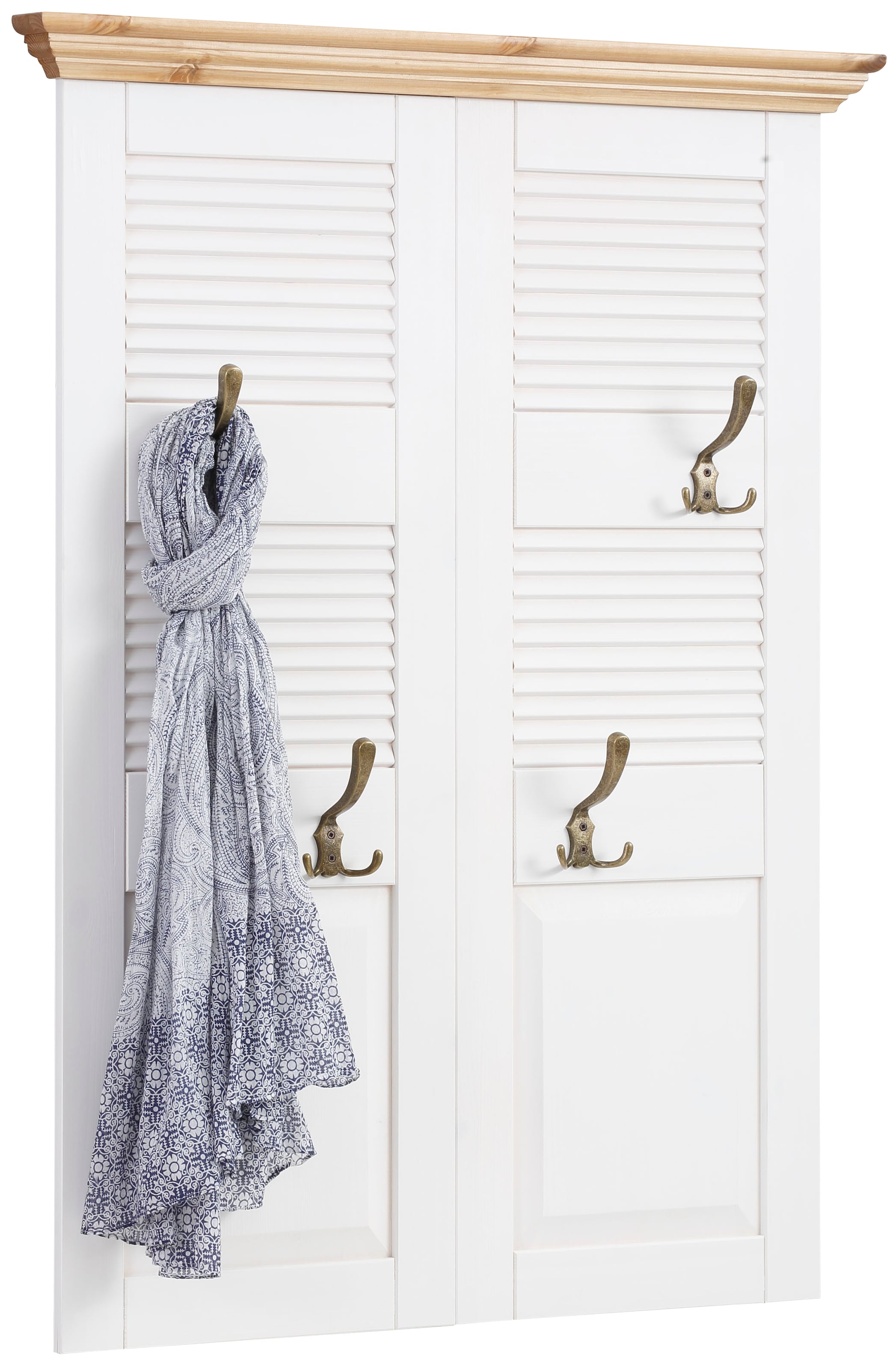 GOODproduct Garderobenpaneel »Ayanna« Breite 84 cm, mit 4 Doppelhaken, aus massiver Kiefer, FSC®