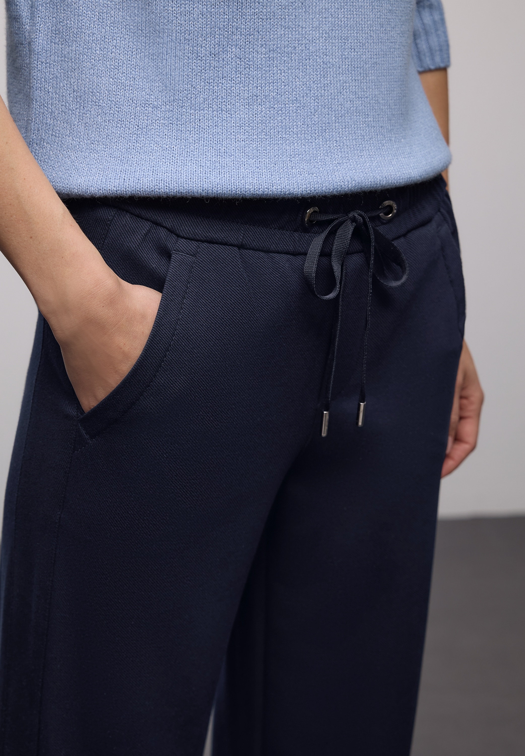 STREET ONE Pantalon en tissu  mit Tape-Details