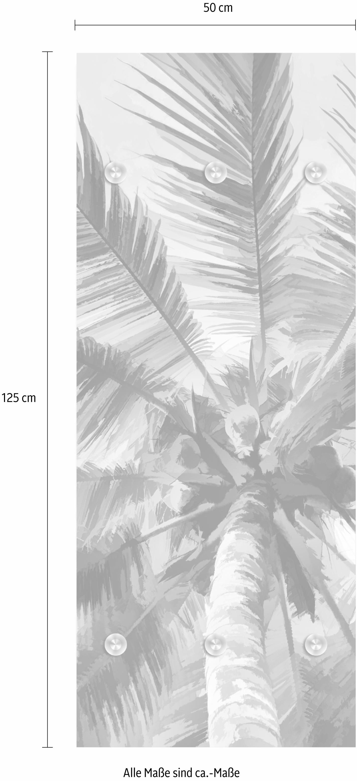 queence Garderobenleiste »Palme« mit 6 Haken, 50 x 120 cm