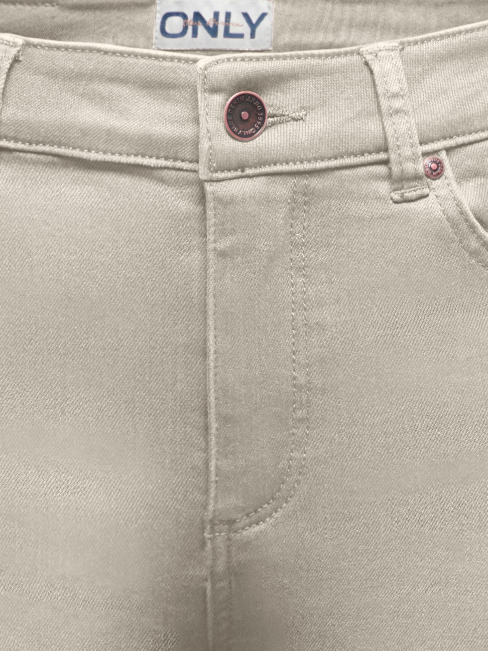 ONLY Pantalon bootcut »ONLBLUSH MID FLARED COLOUR PANT PNT NOOS«  mélange de coton, coupe bootcut