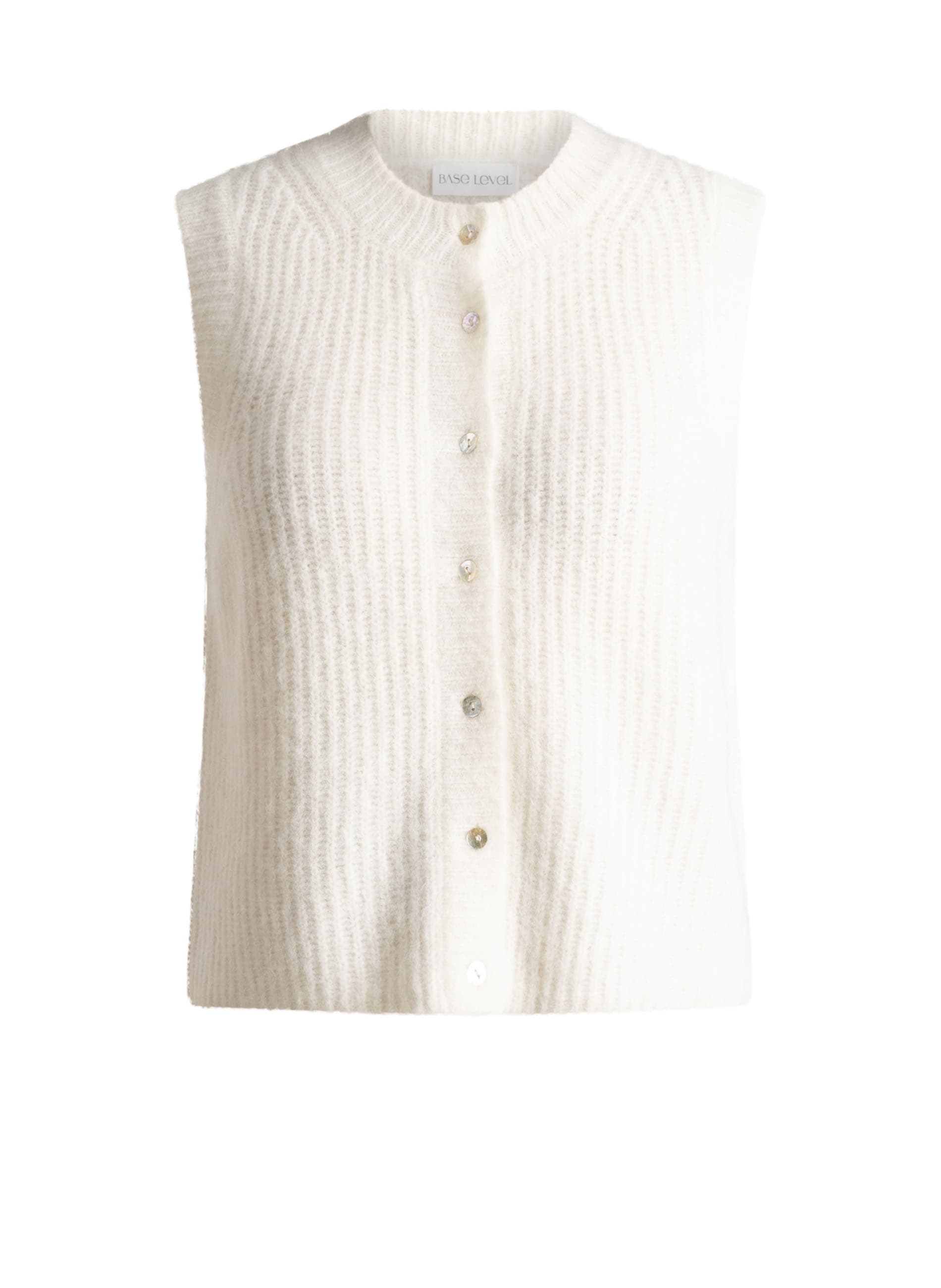 Base Level Gilet tricoté »Nell« sans manches avec laine et stretch