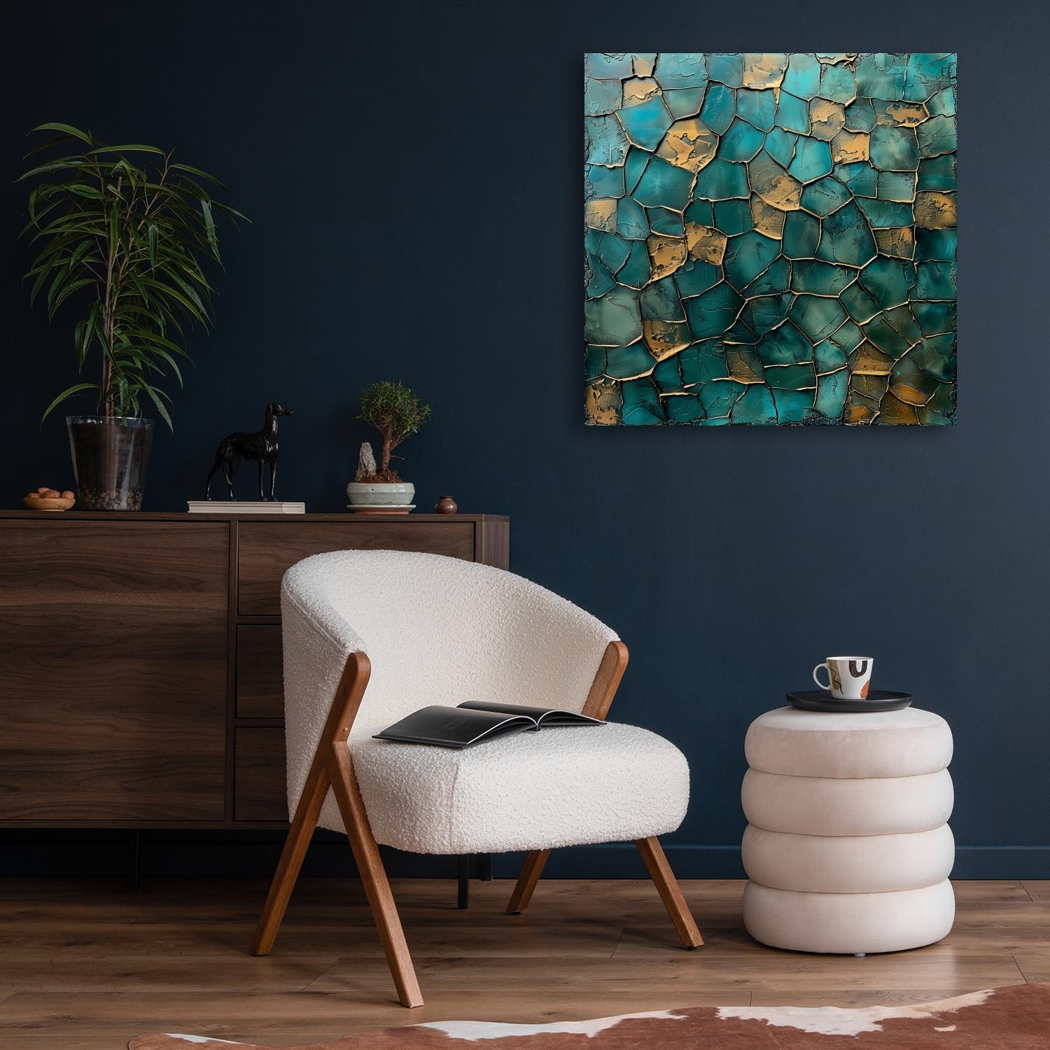 queence Acrylglasbild »Mosaik in Türkis« Abstrakt | Abstrakte | Formen | Gemälde | Kunst 1 Stk. tlg. Fine Art-Print in Galeriequalität