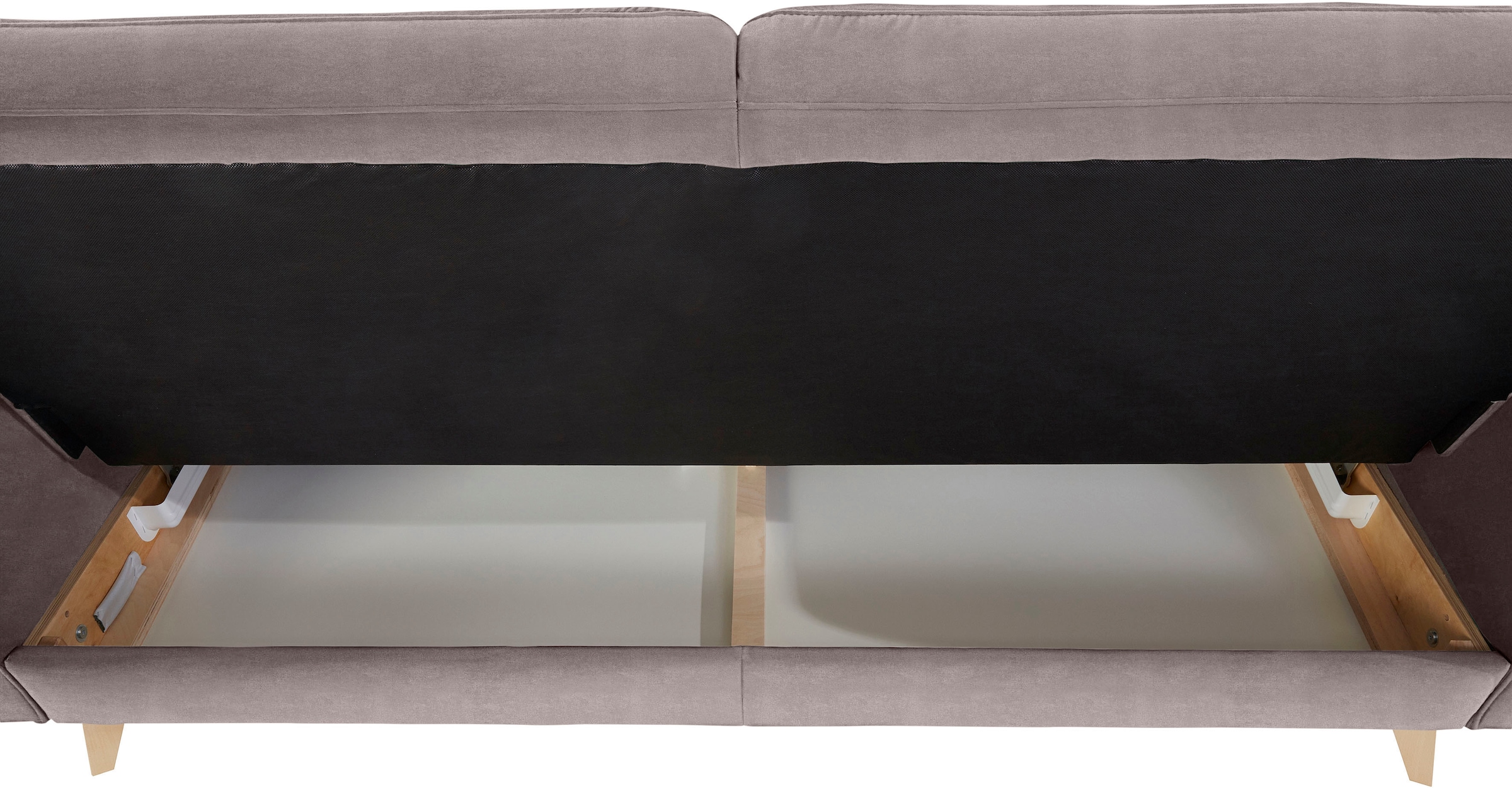 exxpo - sofa fashion 3-Sitzer »Nappa, kompakt, bequem, zeitloses Design, Breite 222cm, L-Form« tolle Detailverarbeitung