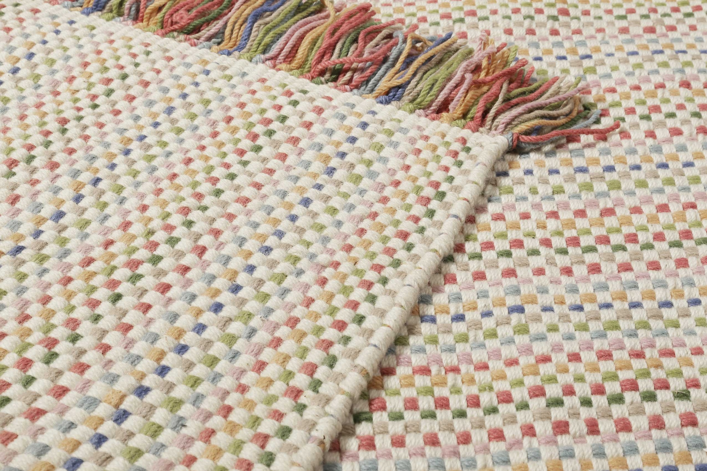 SMART KIDS Tapis »TJORVEN handmade« Rectangulaire 6 mm Höhe Wollteppich, kurzflor, handgewebt, Kinderzimmer, natürlich