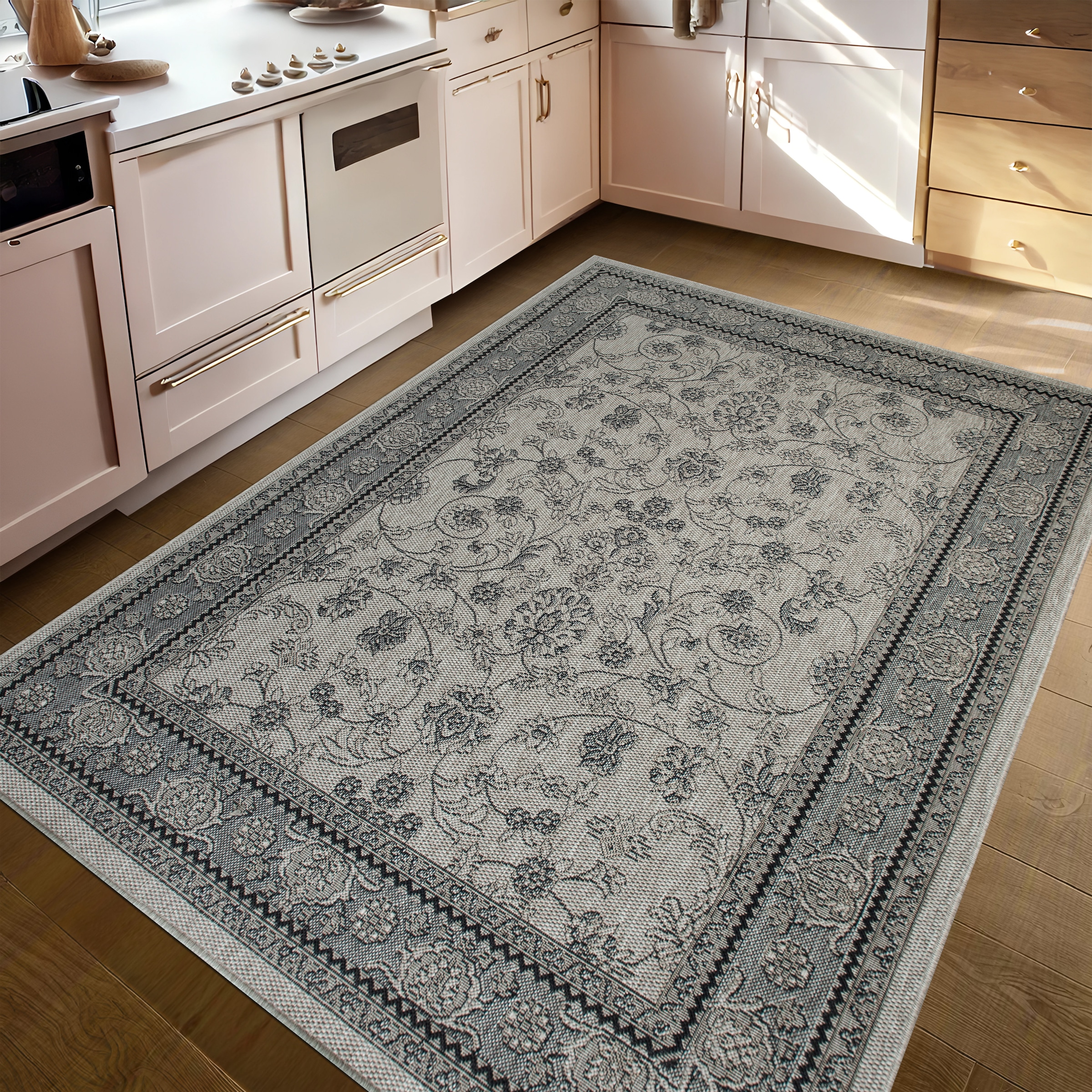 my home Teppich »Claren, auch für Balkon und Terrasse« rechteckig 3 mm Höhe In und Outdoorgeeignet, Orient-Design, Wetterfest & UV-beständig