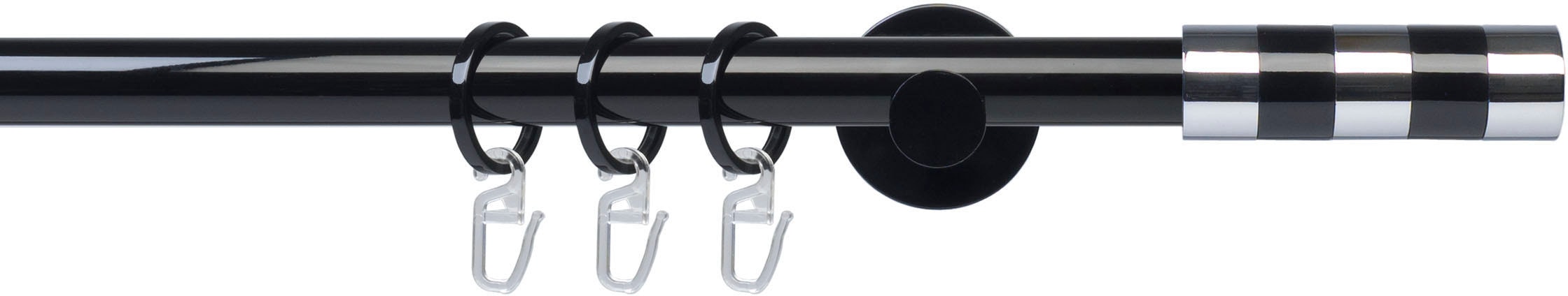 Liedeco Tringle à rideaux »Fertigstilgarnitur 20 mm Piano Murcia« Ø 20 mm 1 läufig-läufig Fixmass Gardinenstange Komplett