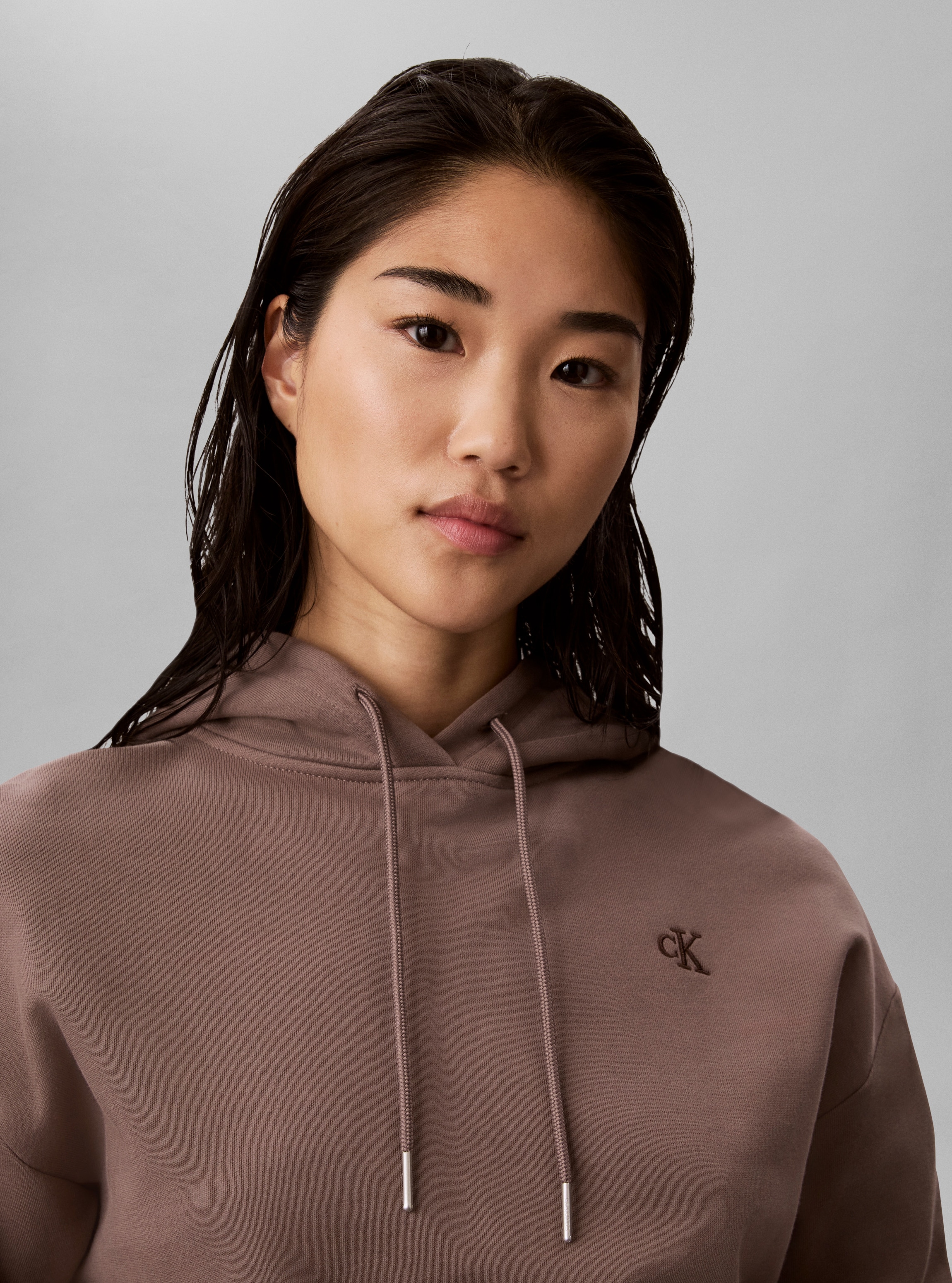 Calvin Klein Sweat à capuche »MONOGRAM RELAXED FRENCH TERRY«, coupe décontractée avec capuche
