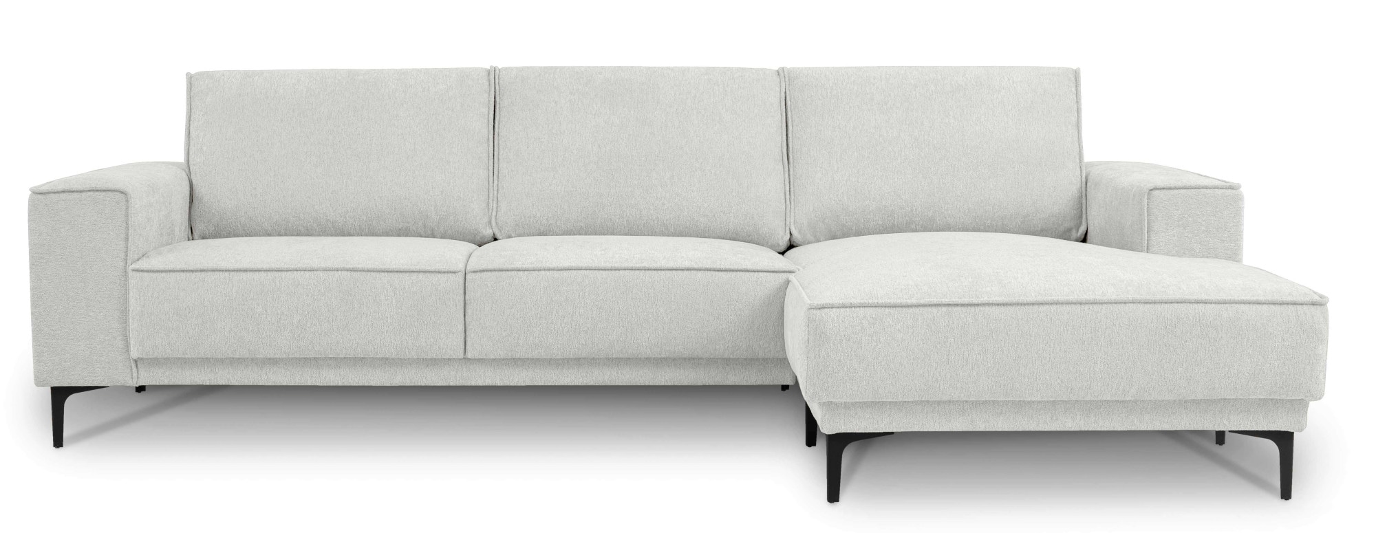 GOODproduct Canapé d'angle »OLAND Struktur L-Form, B: 280 cm, Skandi-Design« forme en L, 280 cm, suspension à ressorts ondulés, design scandinave, pieds en métal