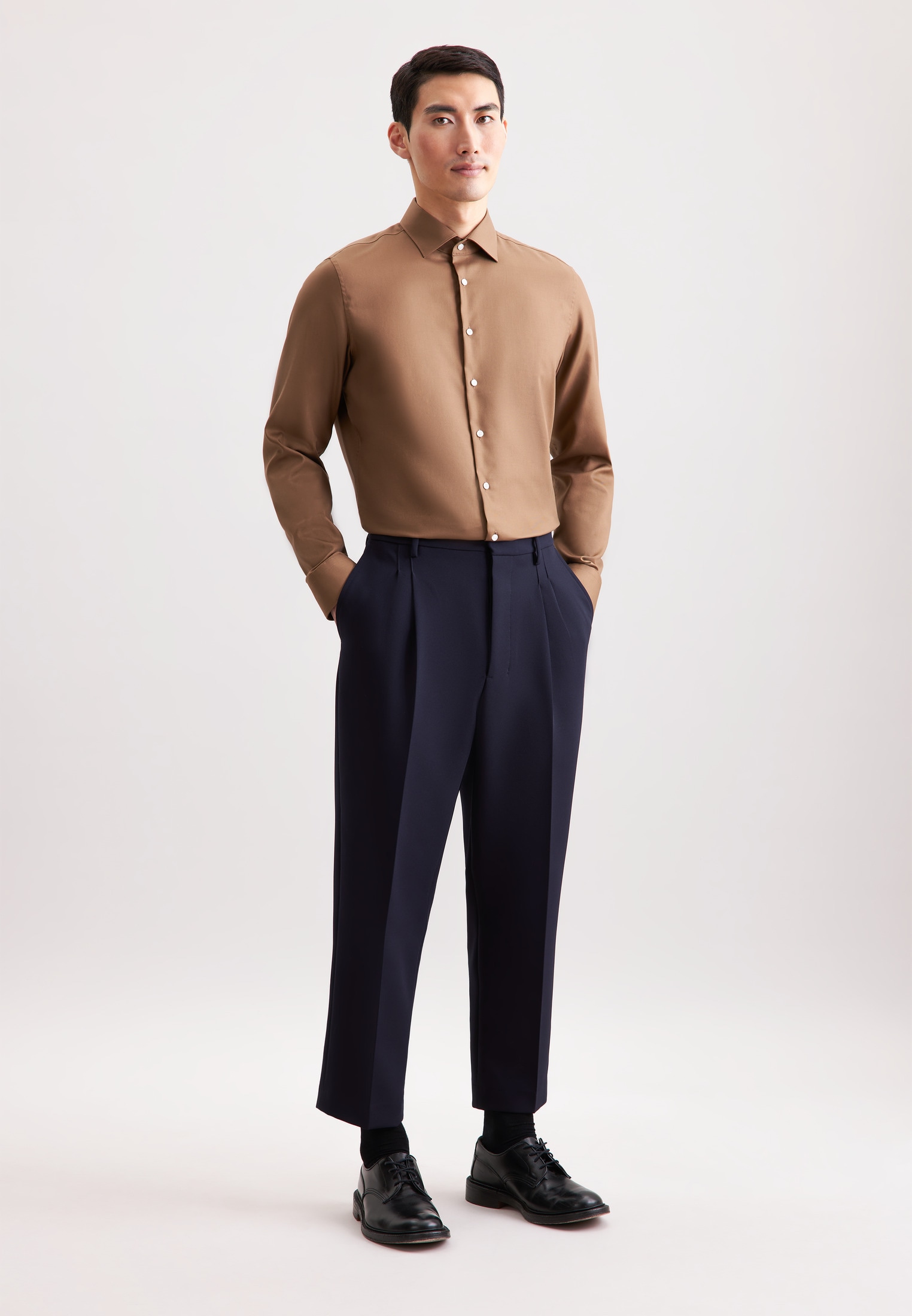 seidensticker Businesshemd »Schwarze Rose« Shaped 1/1 Kentkragen Uni