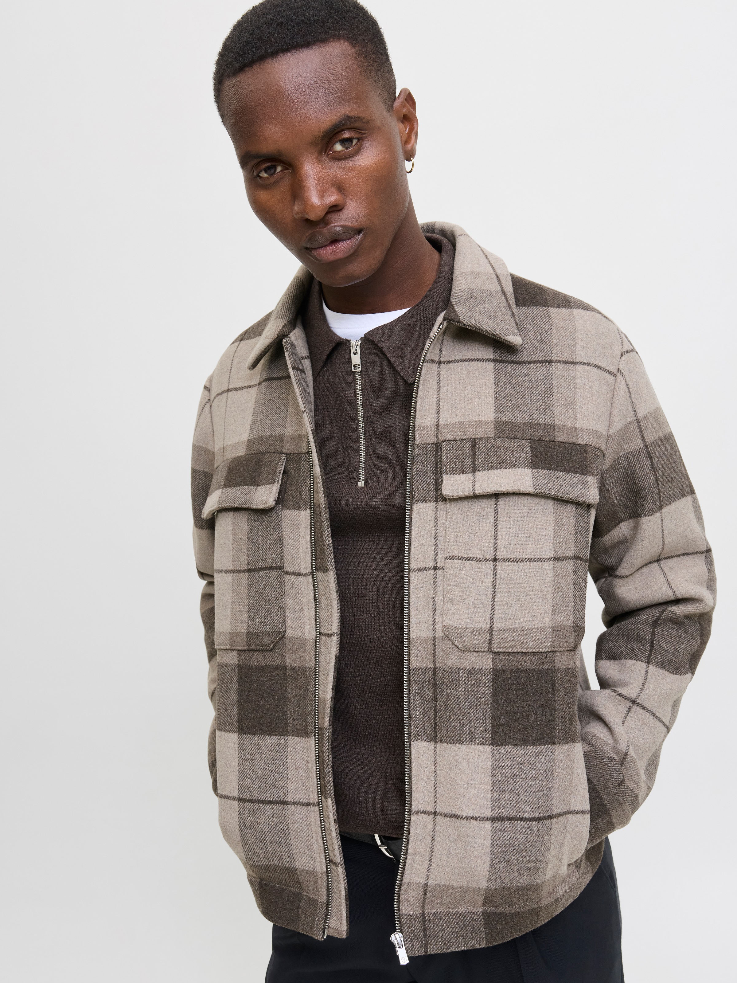 Jack & Jones Wolljacke »JPRCCRUSSEL WOOL BLEND JACKET SN« ohne Kapuze