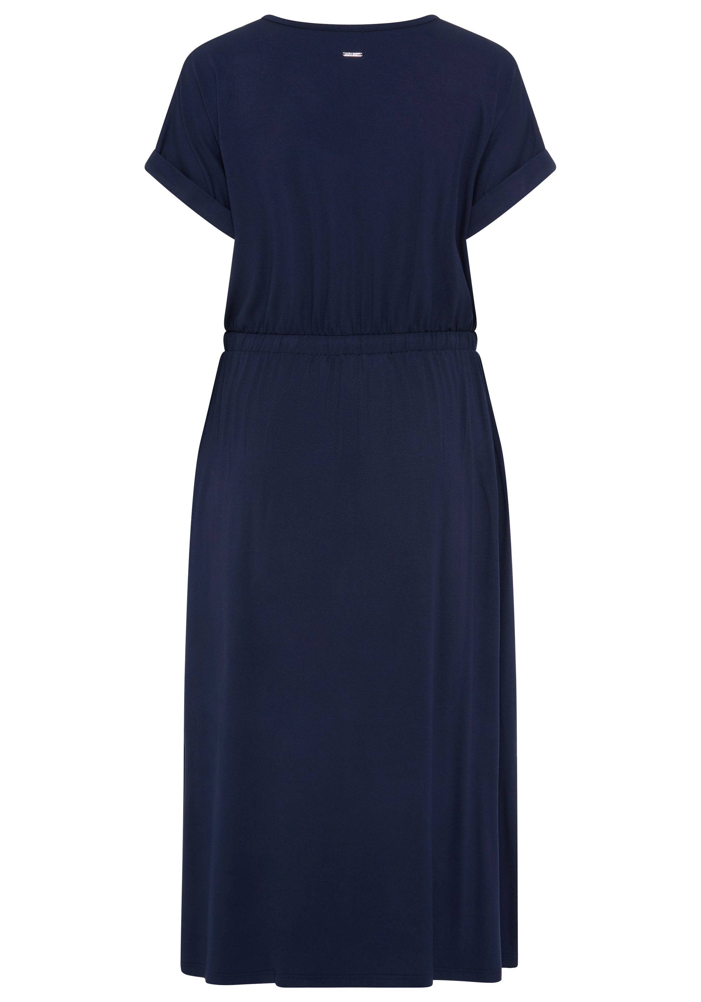 Laura Scott CURVE Jerseykleid Eingrifftaschen knöchellanger Schnitt, V-Ausschnitt, praktische Eingrifftaschen