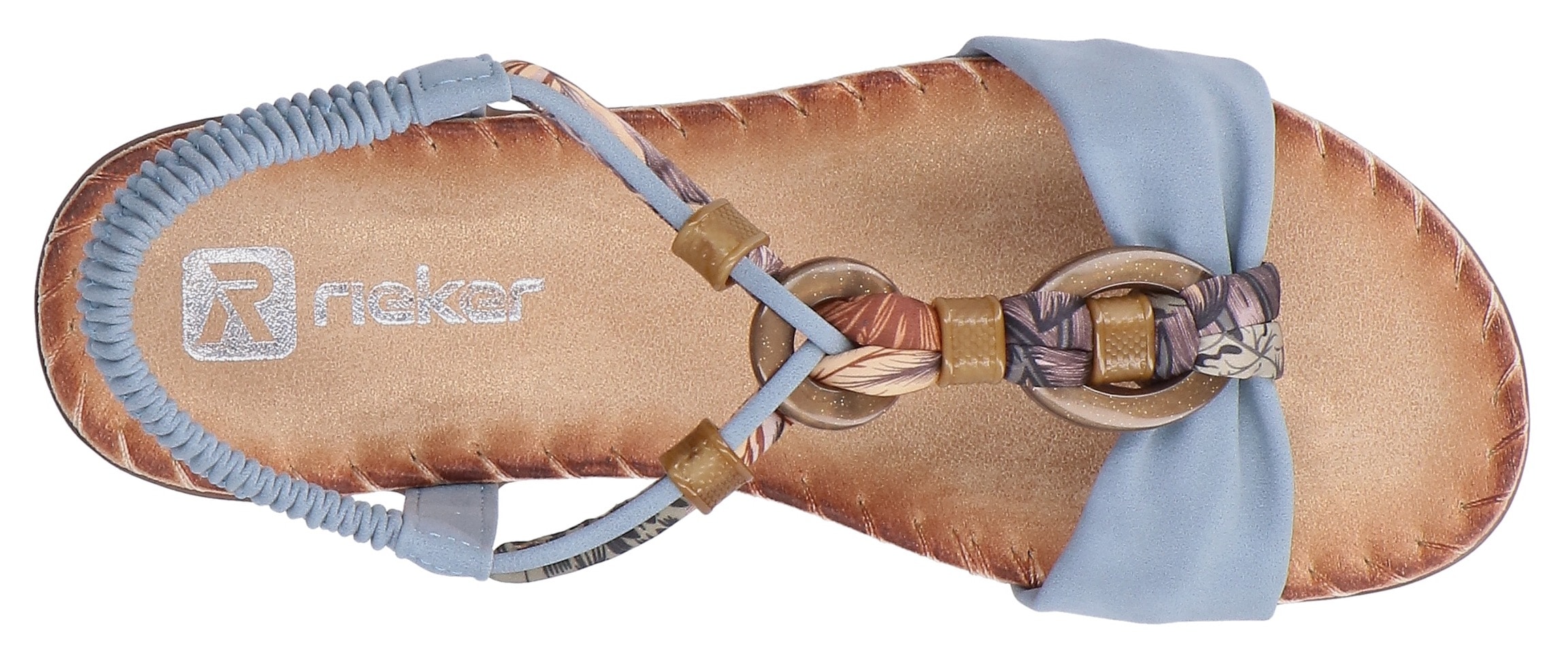 Rieker Sandale  Sommerschuh, Urlaubsschuh, Fersenriemchen mit Gummizug