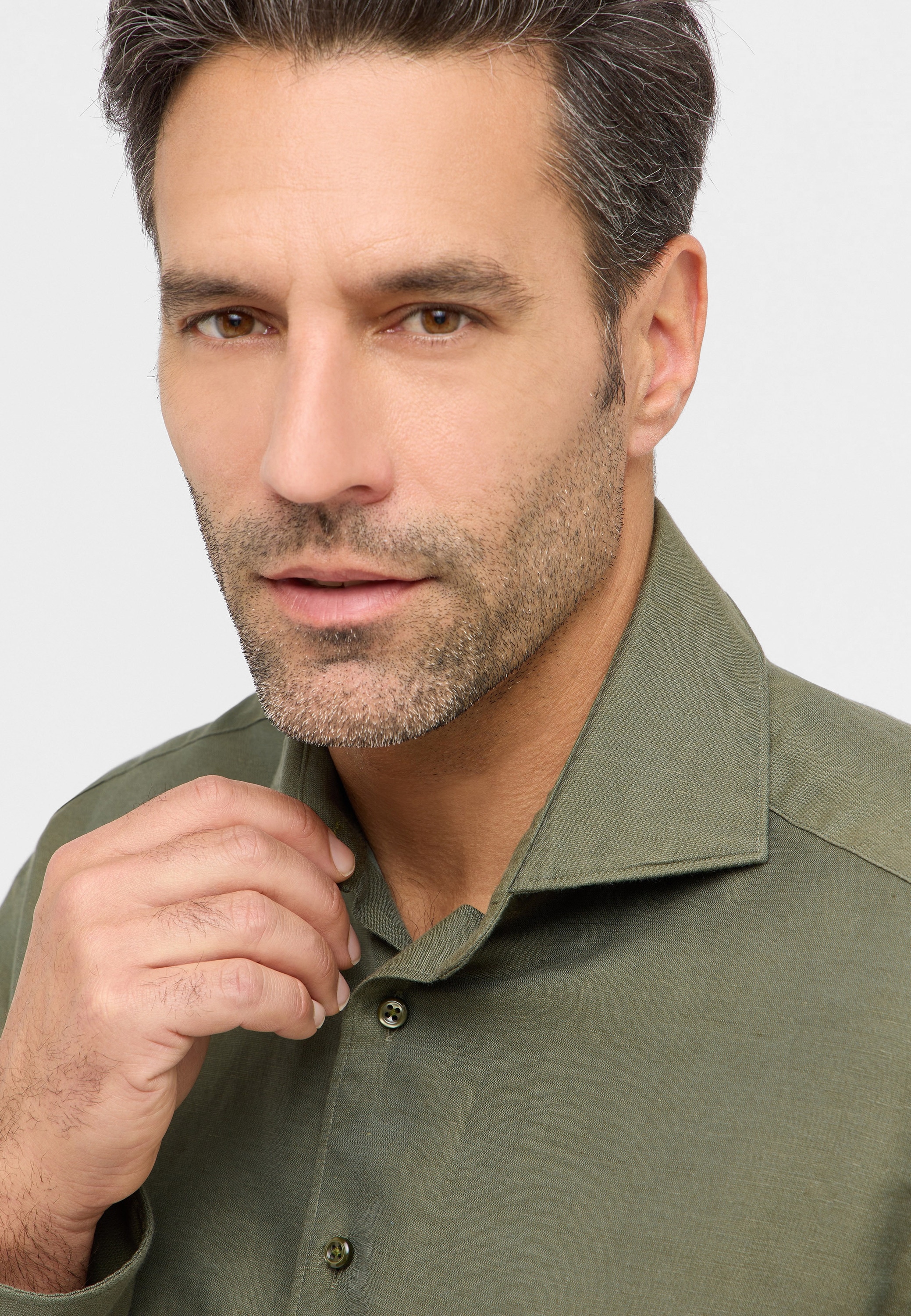 Eterna Langarmhemd »MODERN FIT« EASY IRON (bügelleicht)