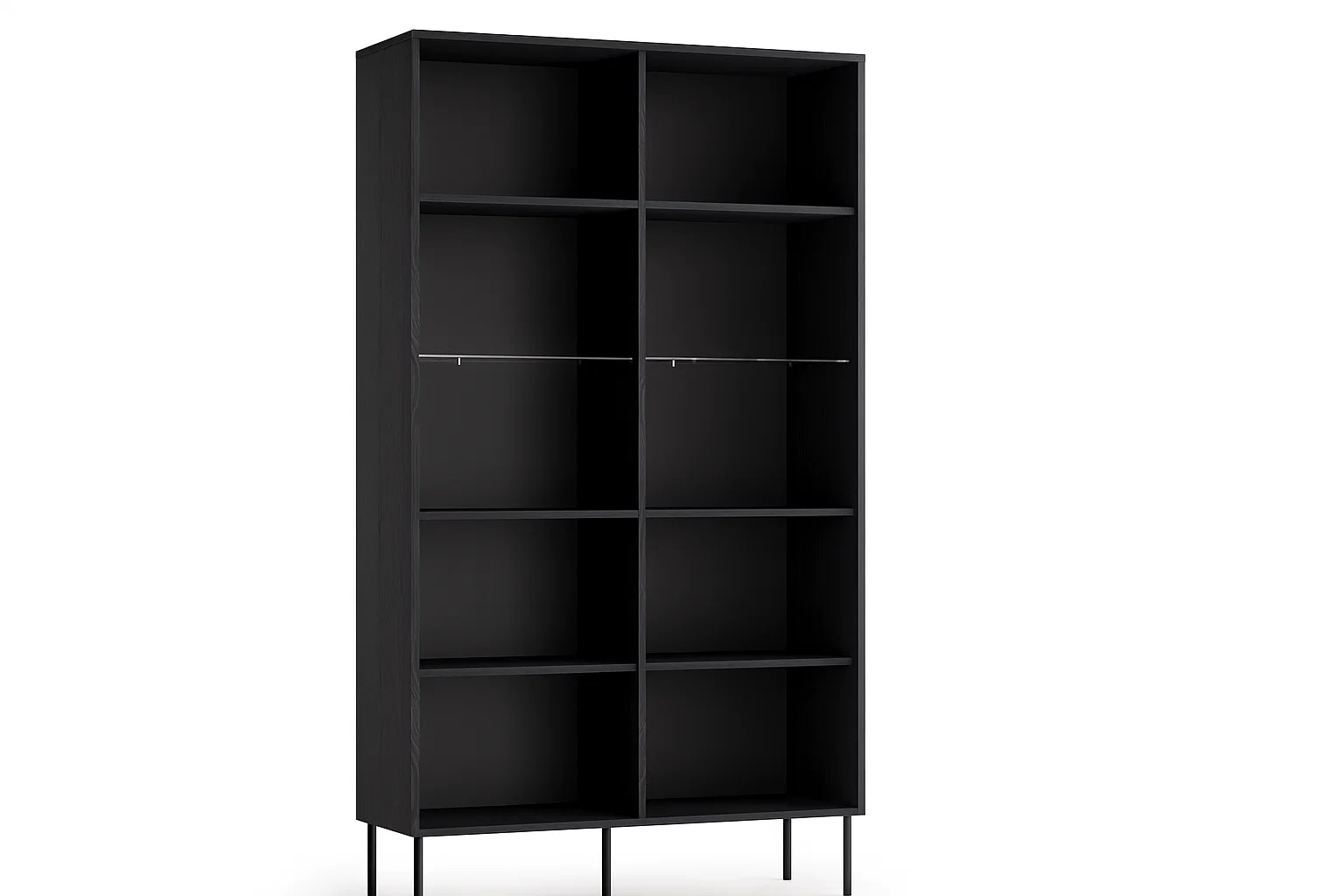 Home affaire Vitrine »BELLOT Vitrineschrank mit 2 Türen, verglast, mit viel Stauraum« Standvitrine/Glasvitrine, matt Hochschrank, Masse B/T/H: 106/40/187 cm