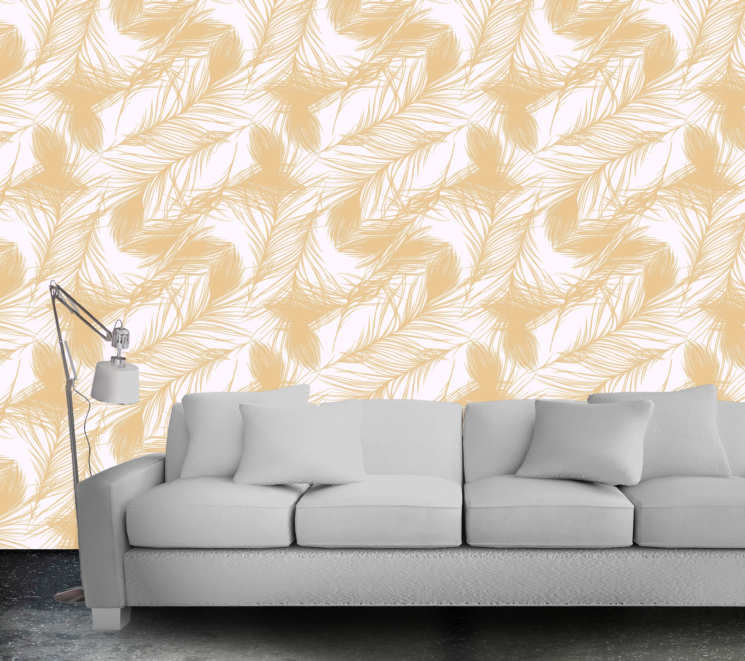 queence Papier peint vinyle »Ghioth« Motif | botanique | floral | imprimé | naturellement | à motifs 90x250cm, selbstklebend, kinderleichte Anbringung, , Sticker