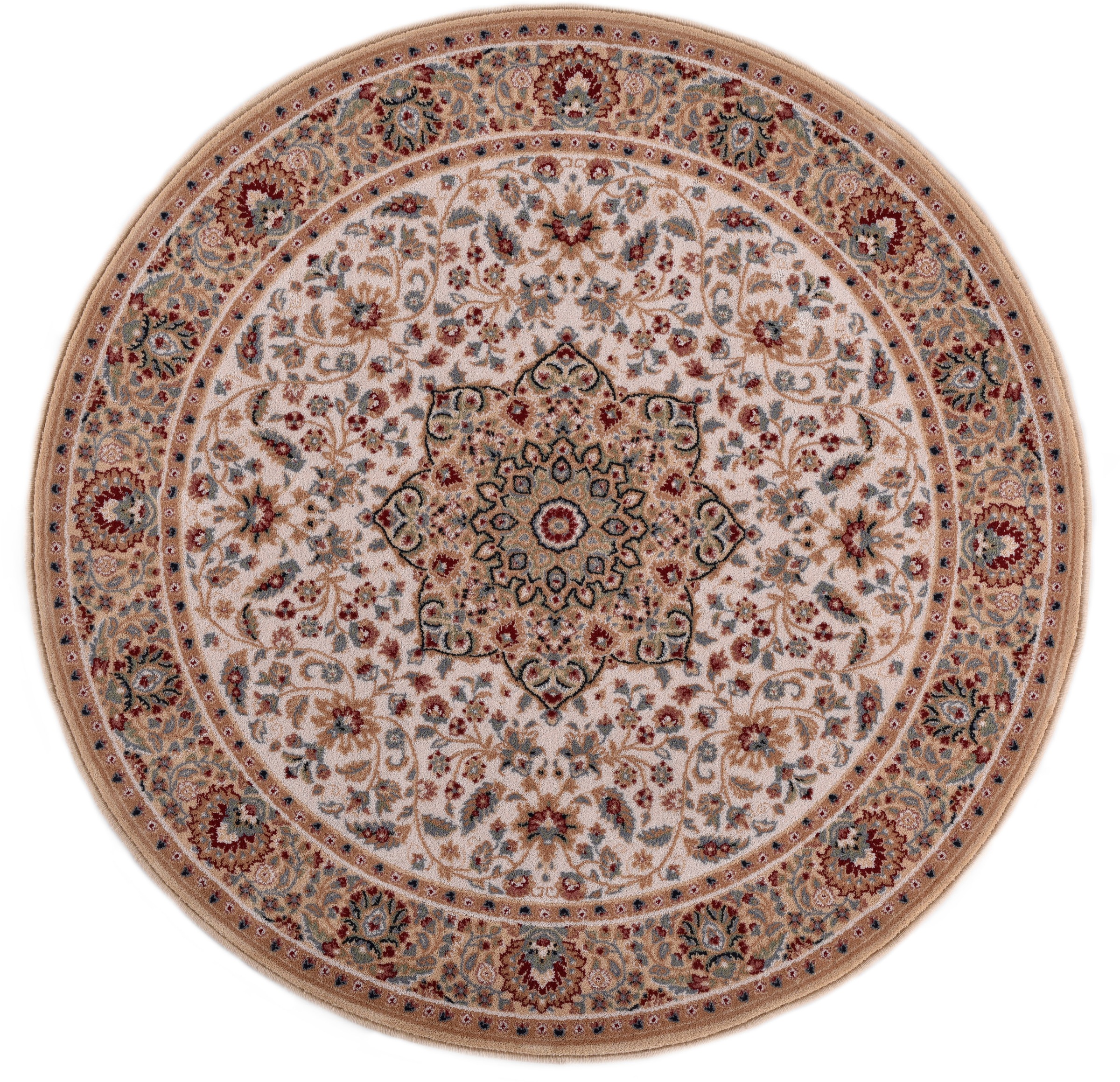 THEKO Wollteppich »Dolna - 859« rund 10 mm Höhe Kurzflor, reine Wolle, Orient-Optik