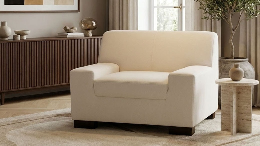 GOODproduct Fauteuil »Faxe 101 x 85 cm, stabile Konstruktion« en tissu doux et facile d'entretien